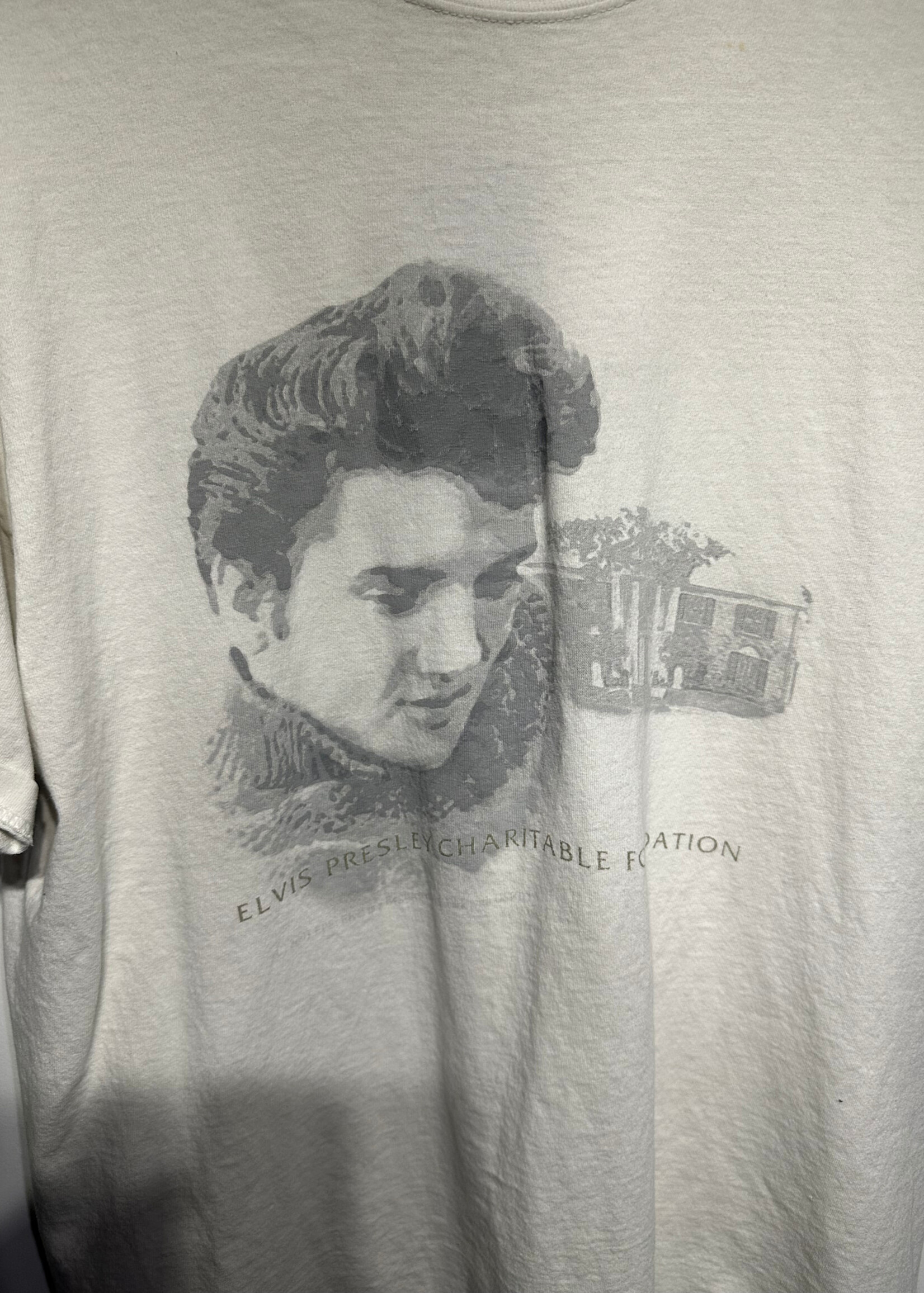 Vintage Elvis Charity White Tee XL