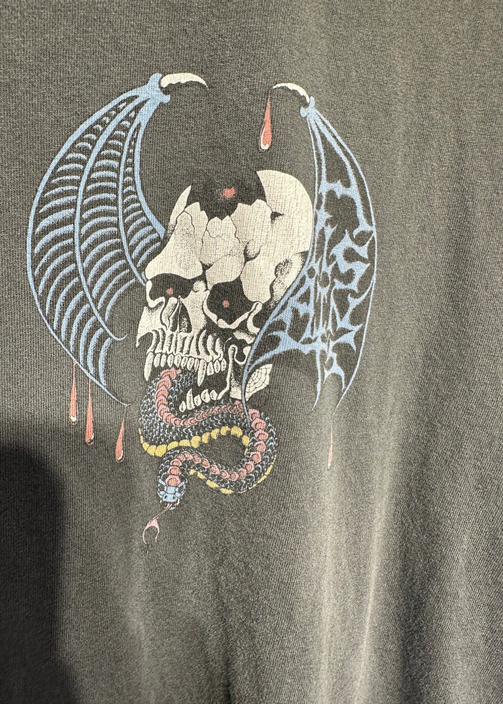 Allsaints Black Skull Wings Tee M