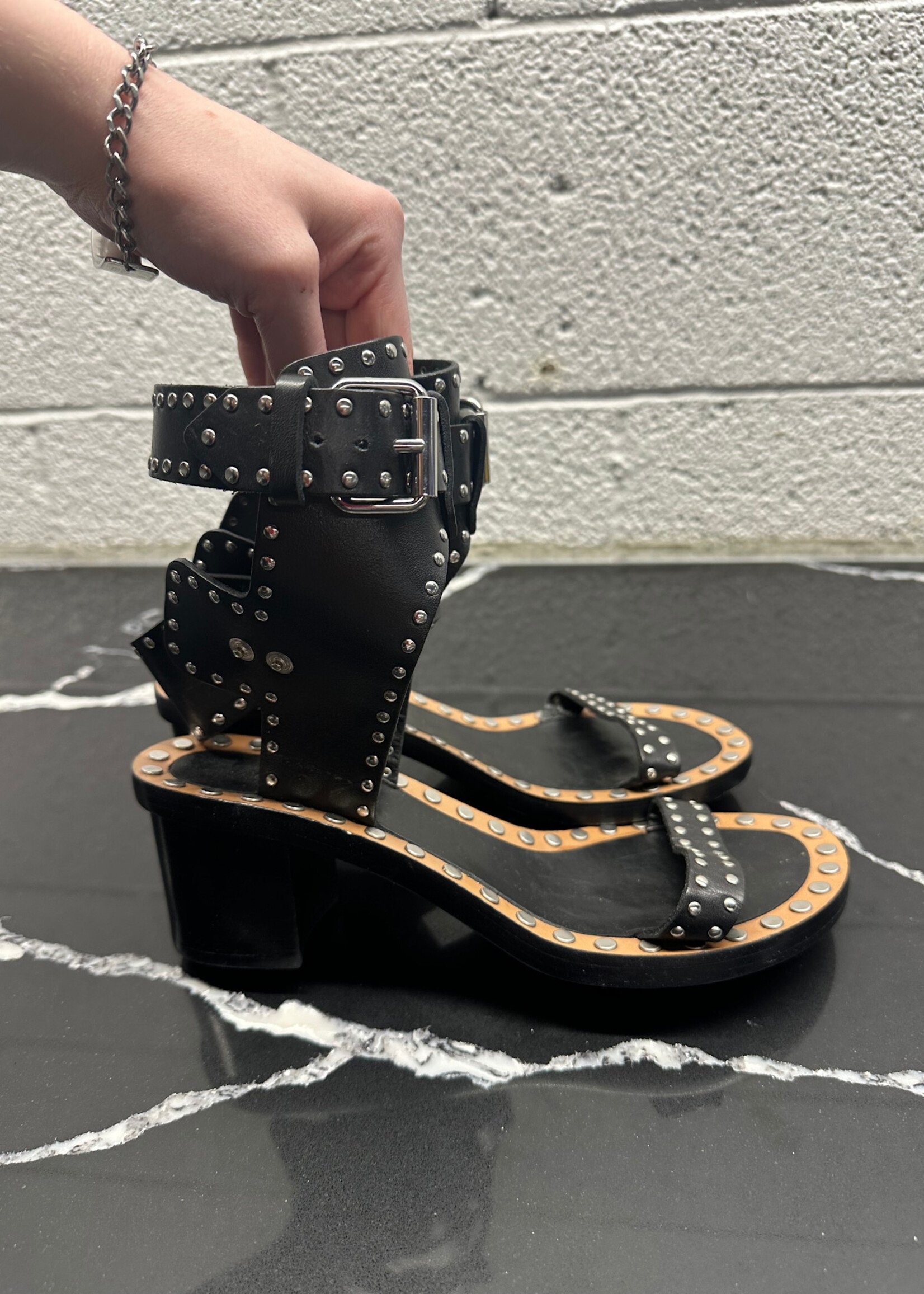 Isabel Marant Studded Wrap Heel 37/7