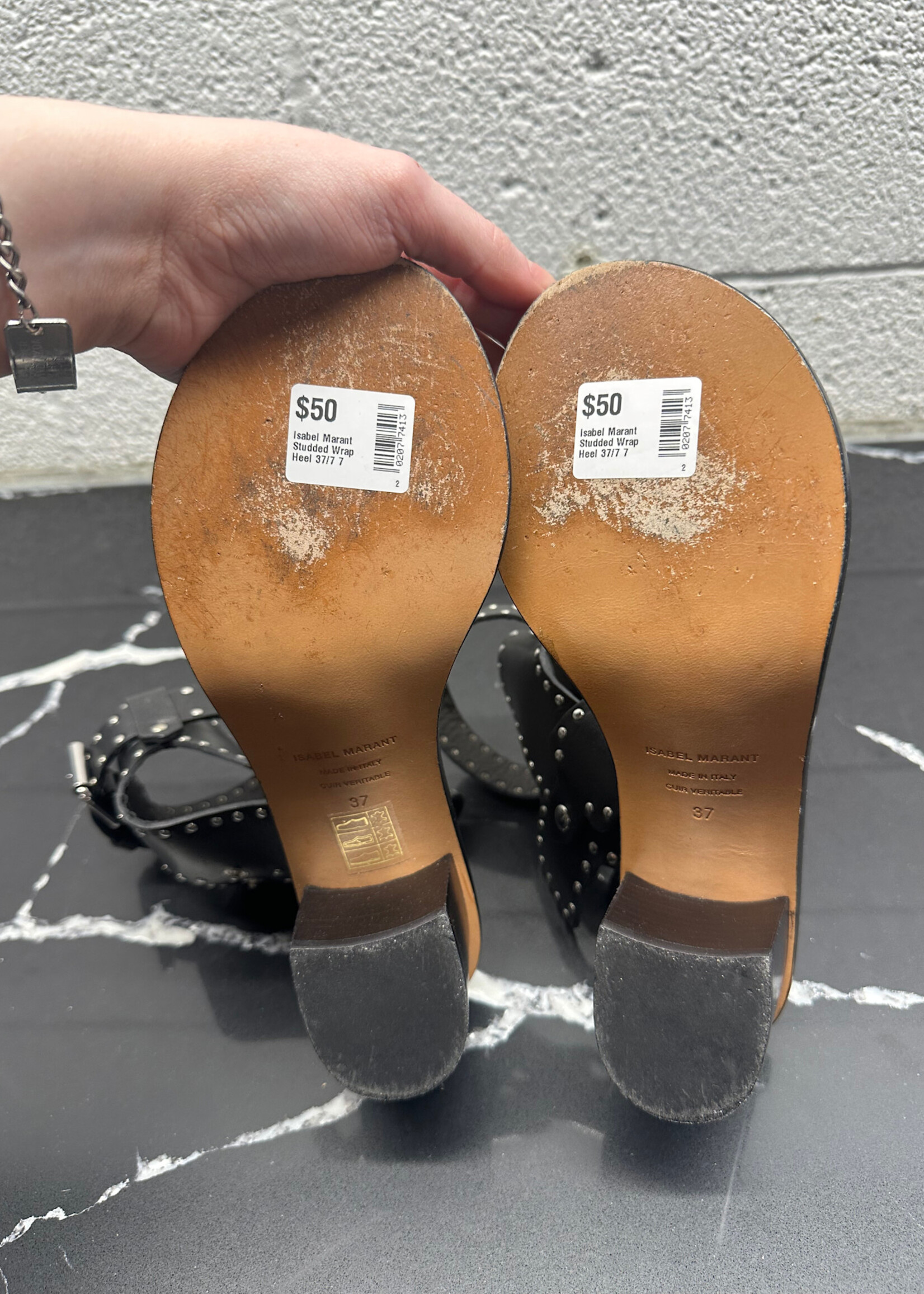 Isabel Marant Studded Wrap Heel 37/7