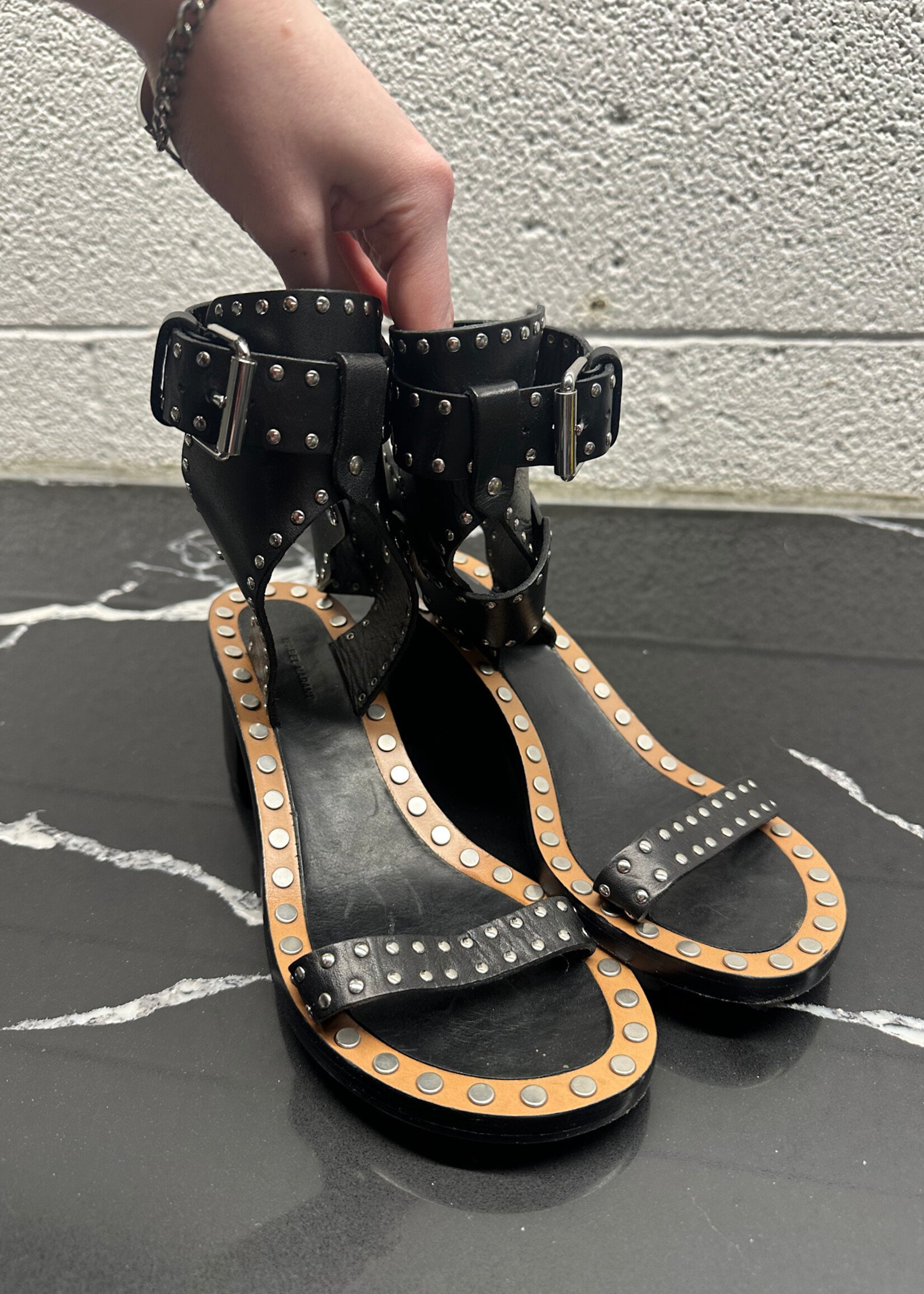 Isabel Marant Studded Wrap Heel 37/7