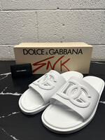Dolce & Gabbana White Logo Slides Masc 14
