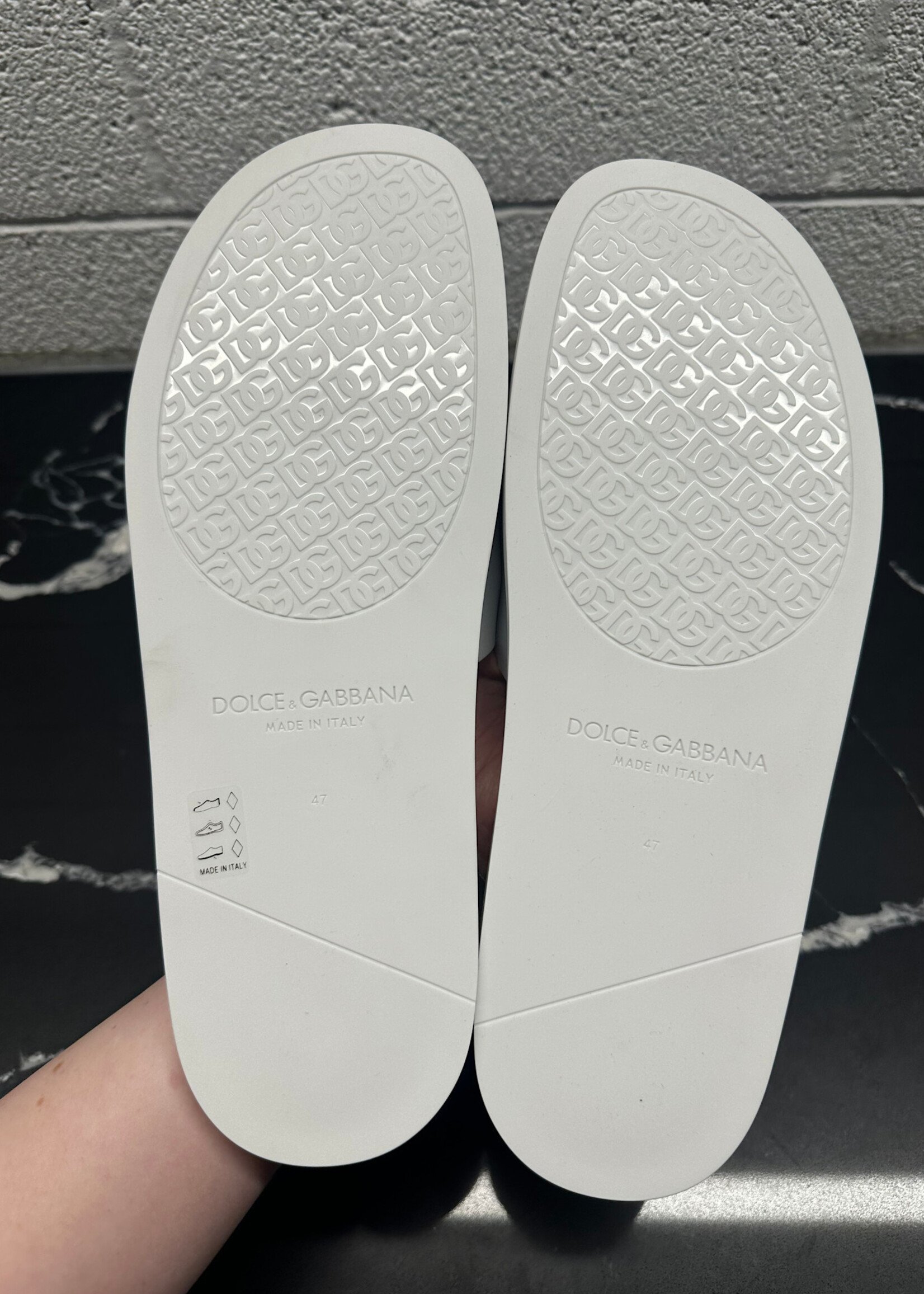 Dolce & Gabbana White Logo Slides Masc 14