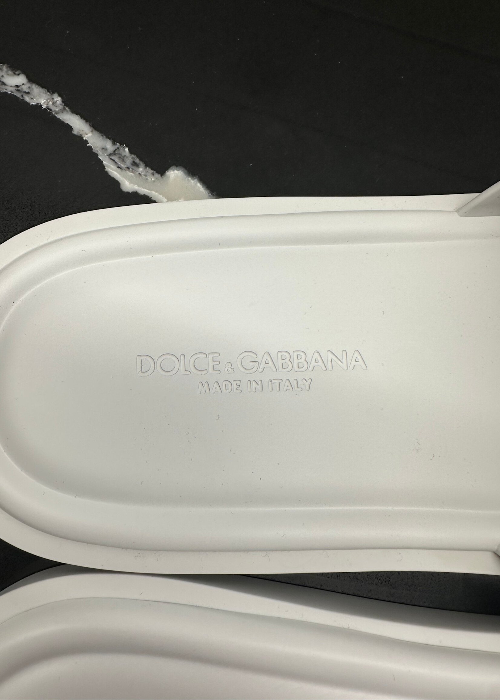 Dolce & Gabbana White Logo Slides Masc 14