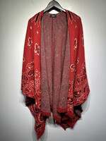 Other Red Paisley Poncho OSFA