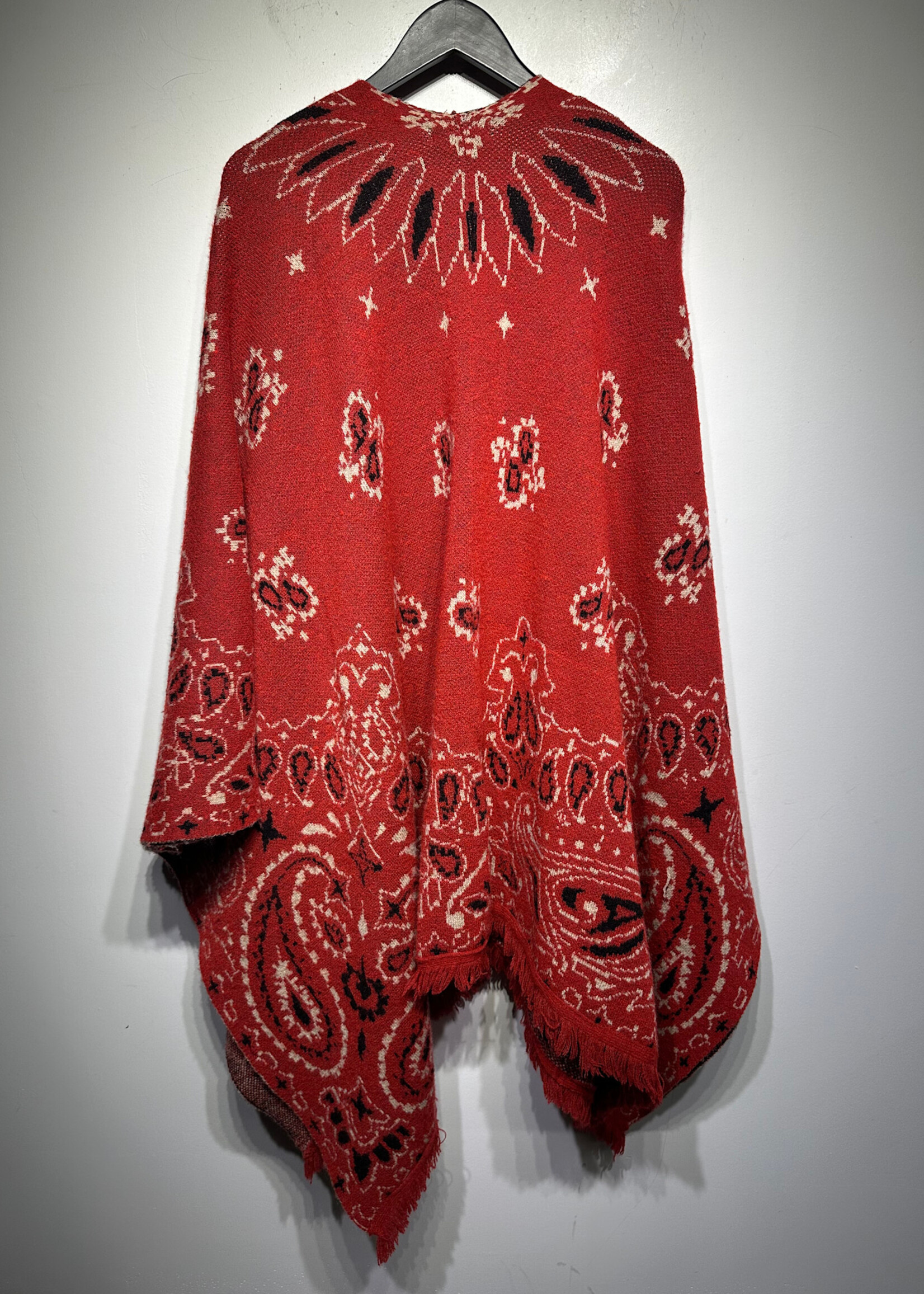 Other Red Paisley Poncho OSFA
