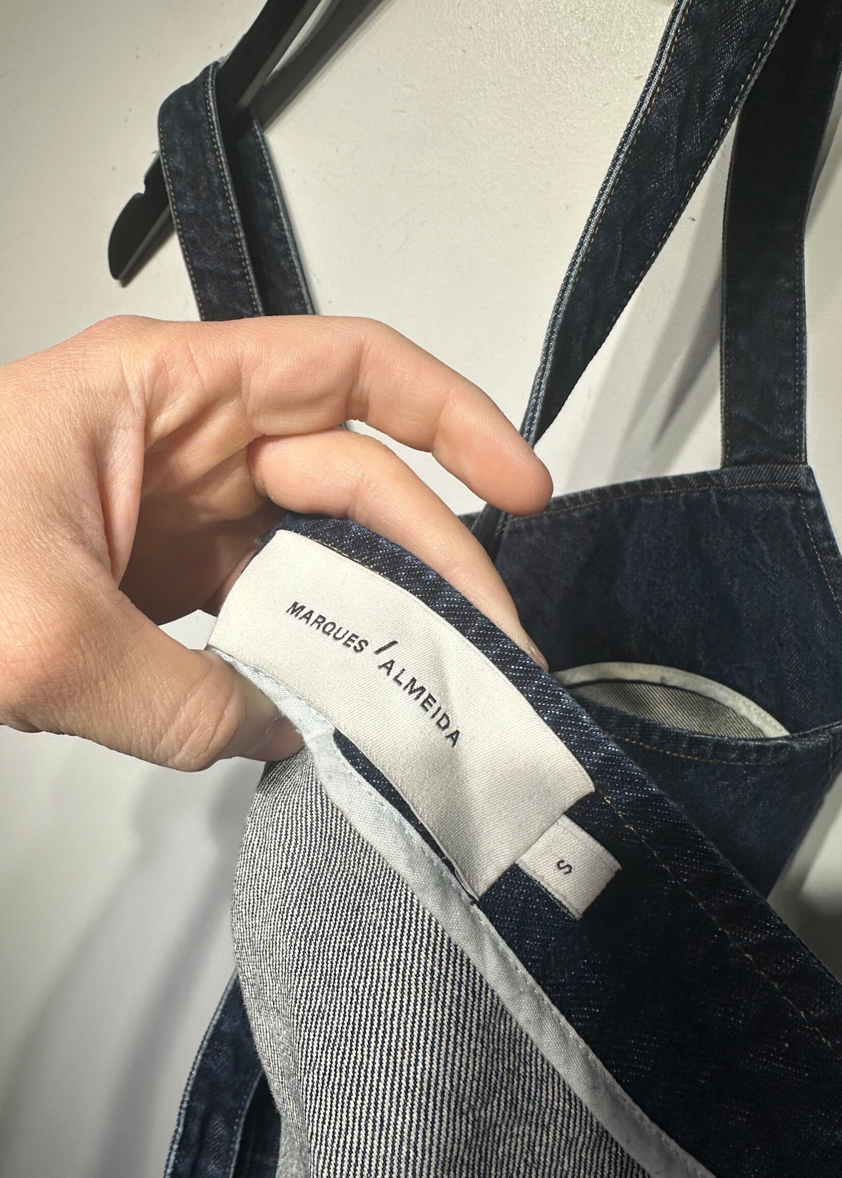 MARQUES ALMEIDA DENIM BACKLESS TOP FEM S