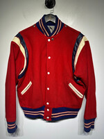Vintage Red Wool YSL Teddy Style Jacket Masc L