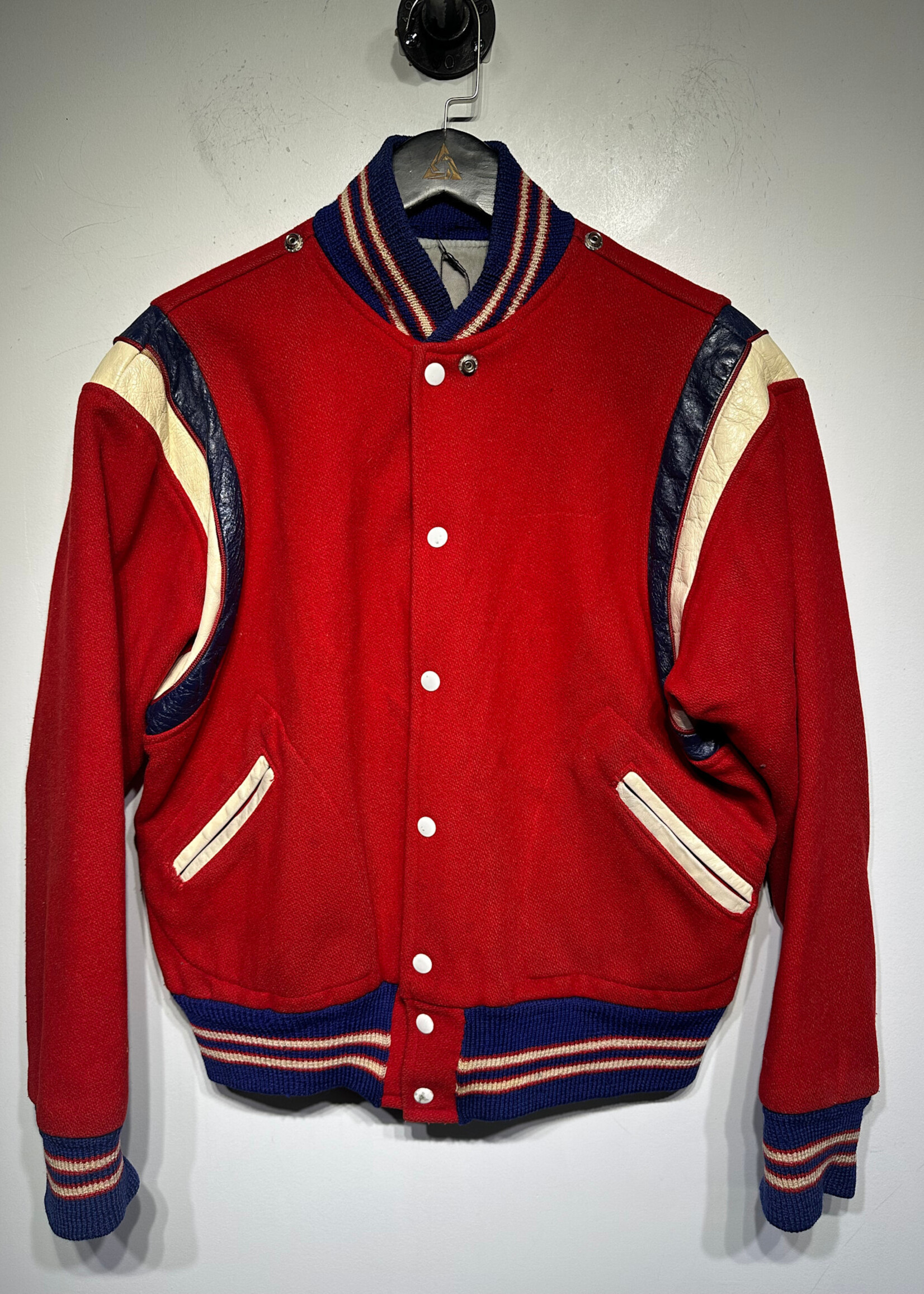 Vintage Red Wool YSL Teddy Style Jacket Masc L