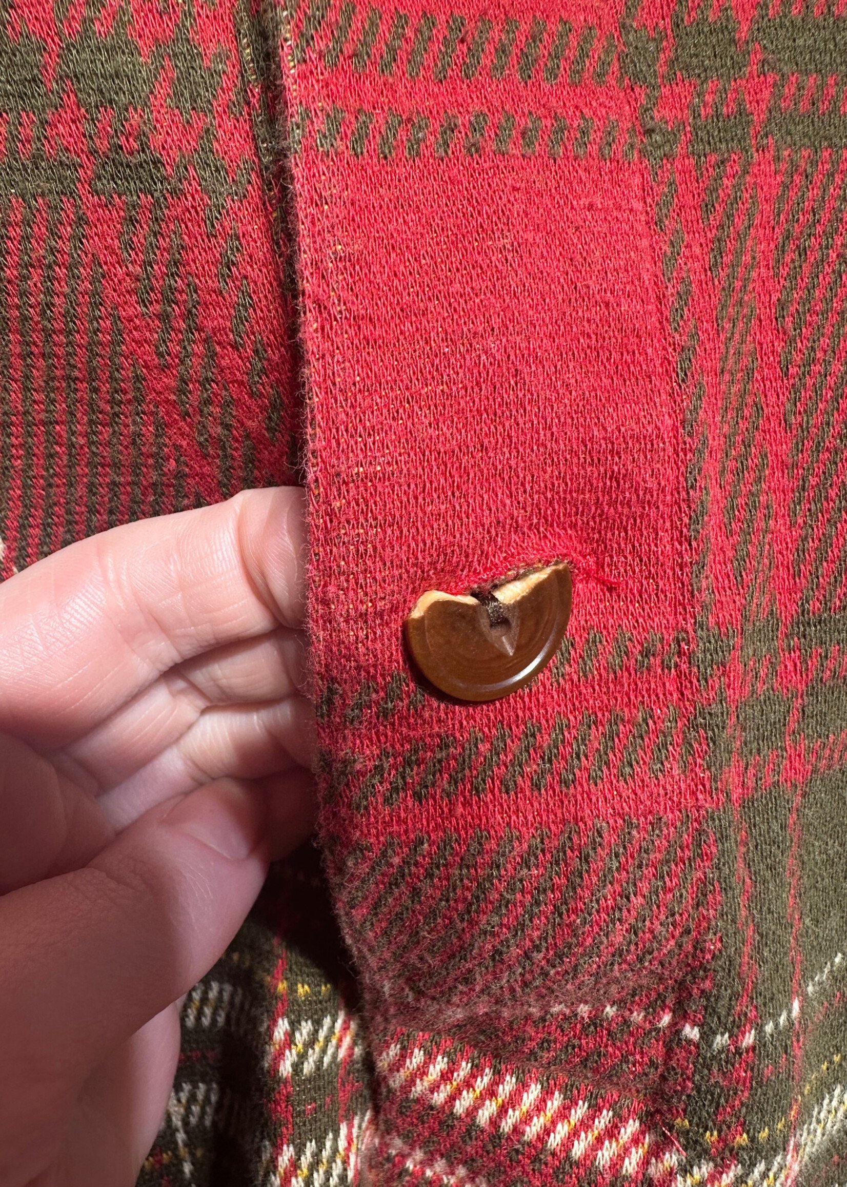 Polo Vintage Red Plaid LS Sweater L