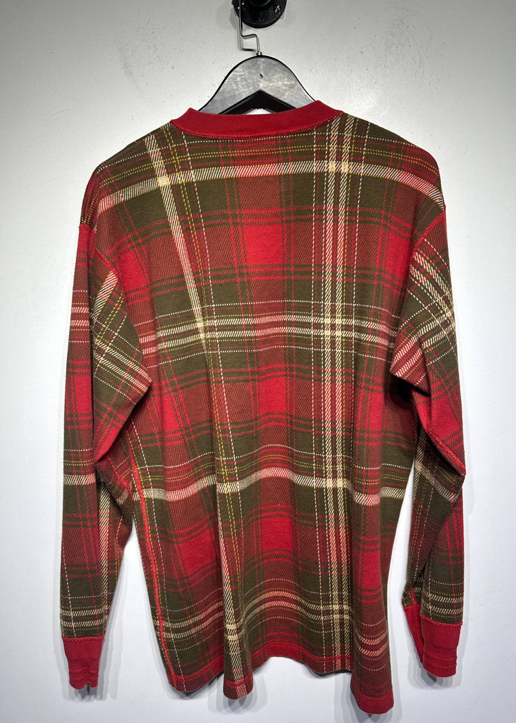 Polo Vintage Red Plaid LS Sweater L