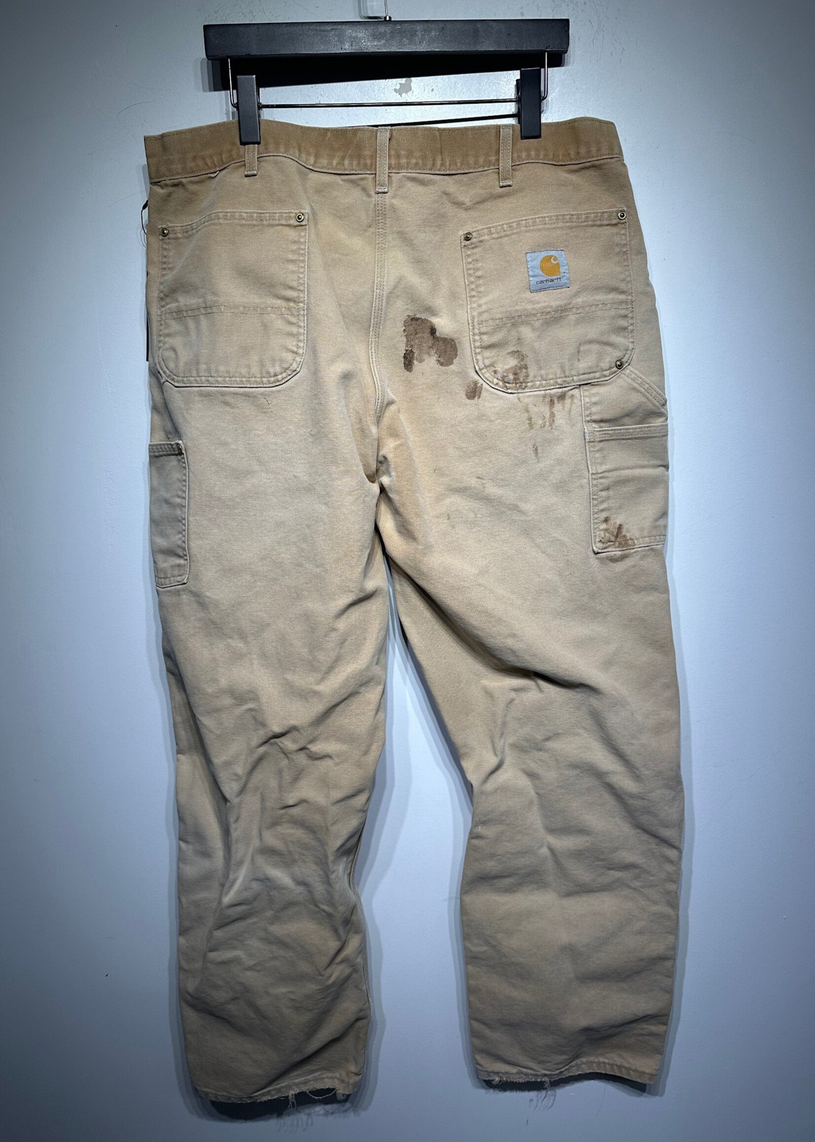 Carhartt Beige Distressed Double Knees Masc 38 AS IS