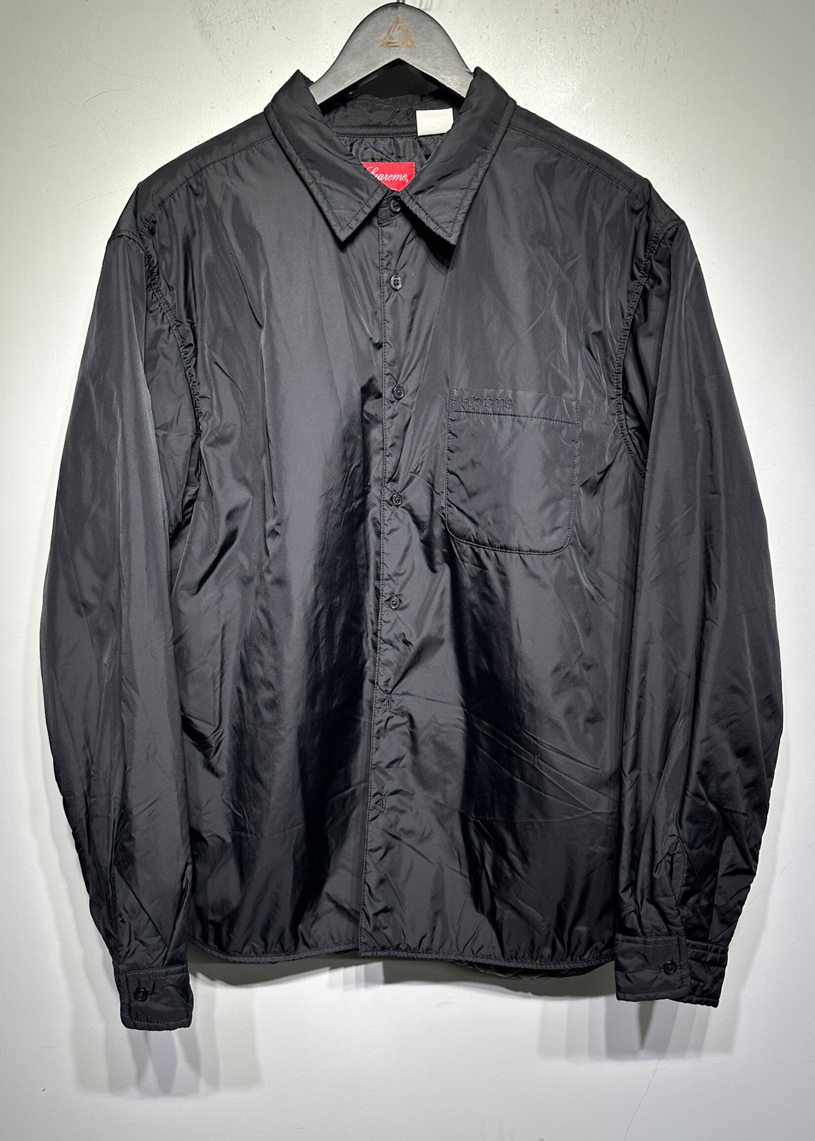 Supreme Black Quilted Nylon Windbreaker XL