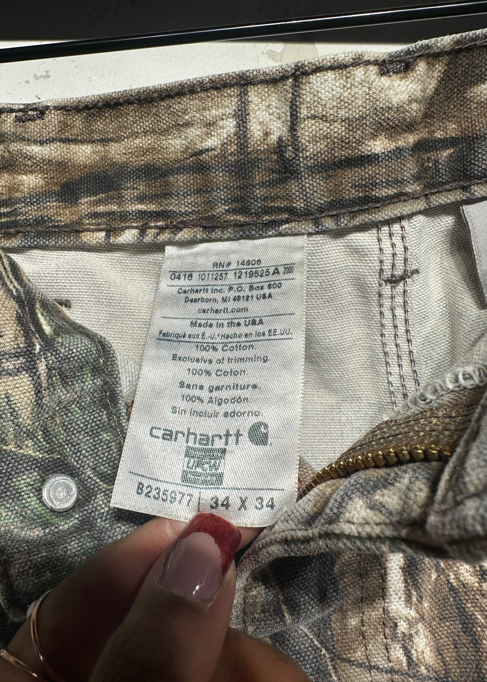 Carhartt Made In Us Realtree Camo Pants Masc 34/34