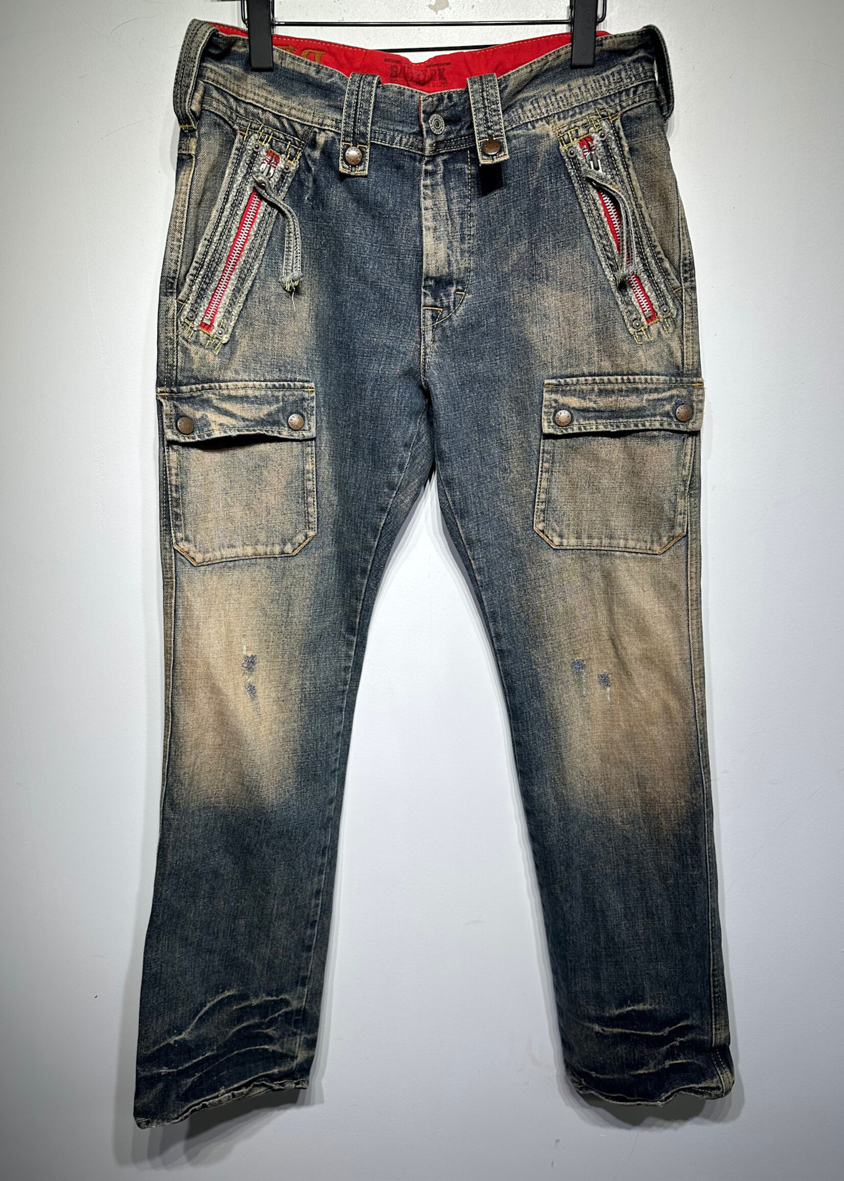 Bartack Y2K Two Tone Acid Washed Jeans 34