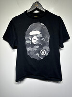 Bape Gray Camo Logo Graphic Tee M