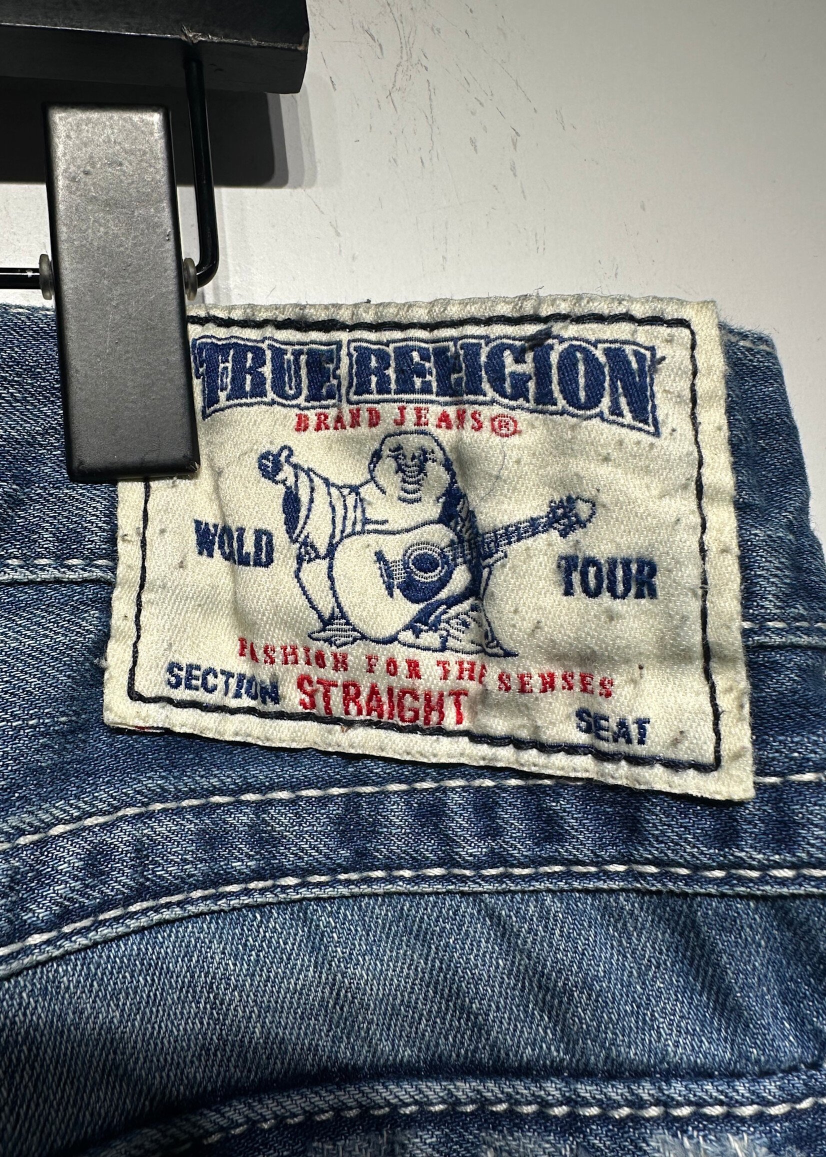 True Religion Two Tone Straight Leg Jean Masc 34