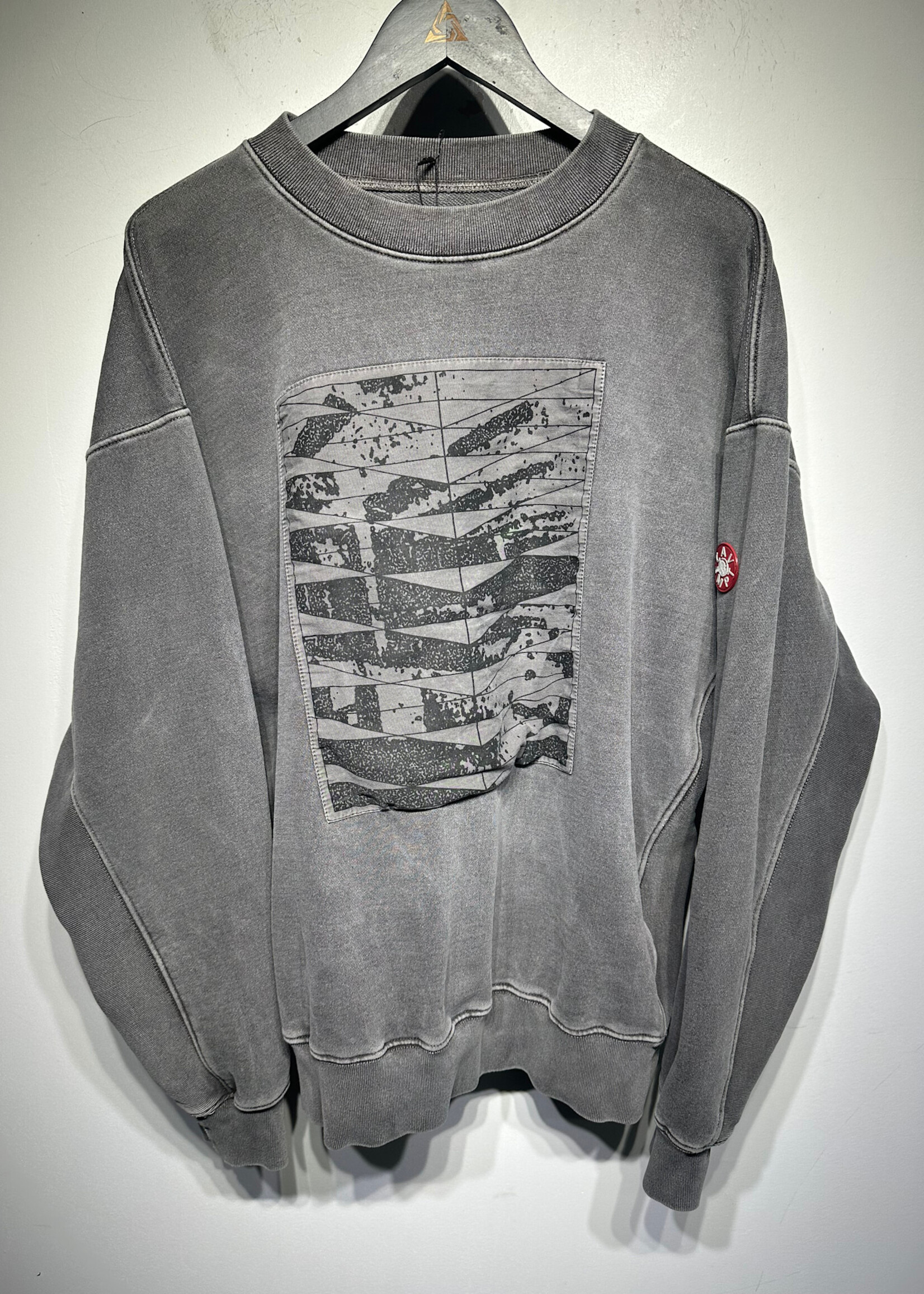 Cavempt Gray Patch Crewneck L Masc