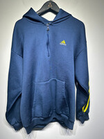 Vintage Adidas Dark Blue Q Zip Hoodie M