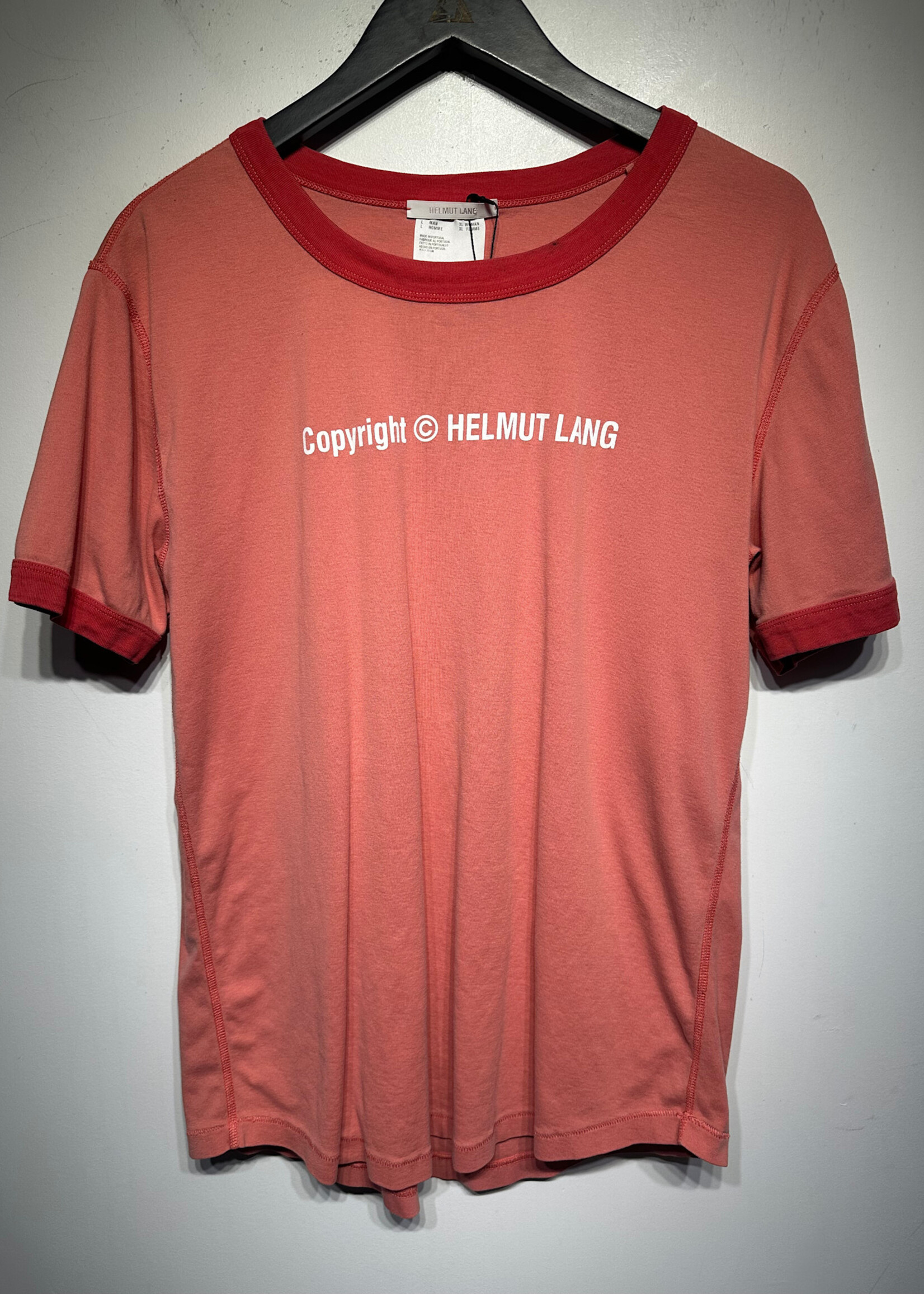 Helmut Lang Copyright Red Ringer Tee Masc L AS IS