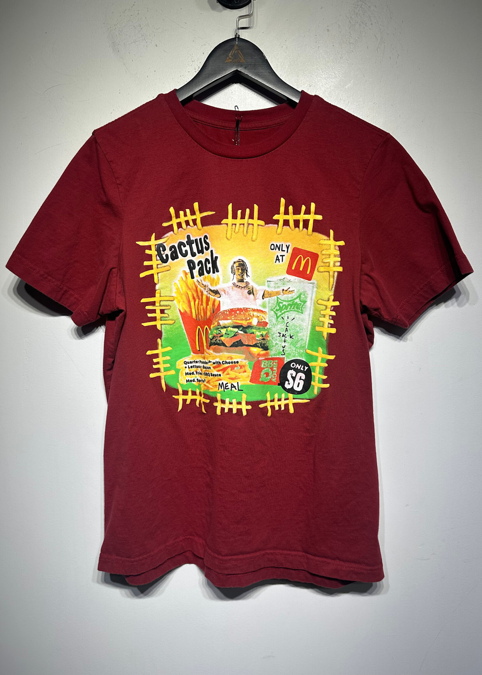 Cactus Jack Red Mcdonalds Meal Tee L