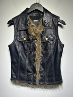 Wilsons Leather Faux Fur Lined Vest M