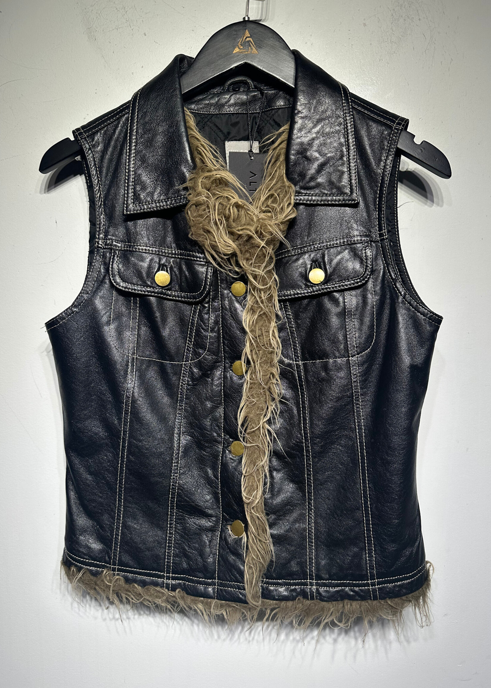 Wilsons Leather Faux Fur Lined Vest M