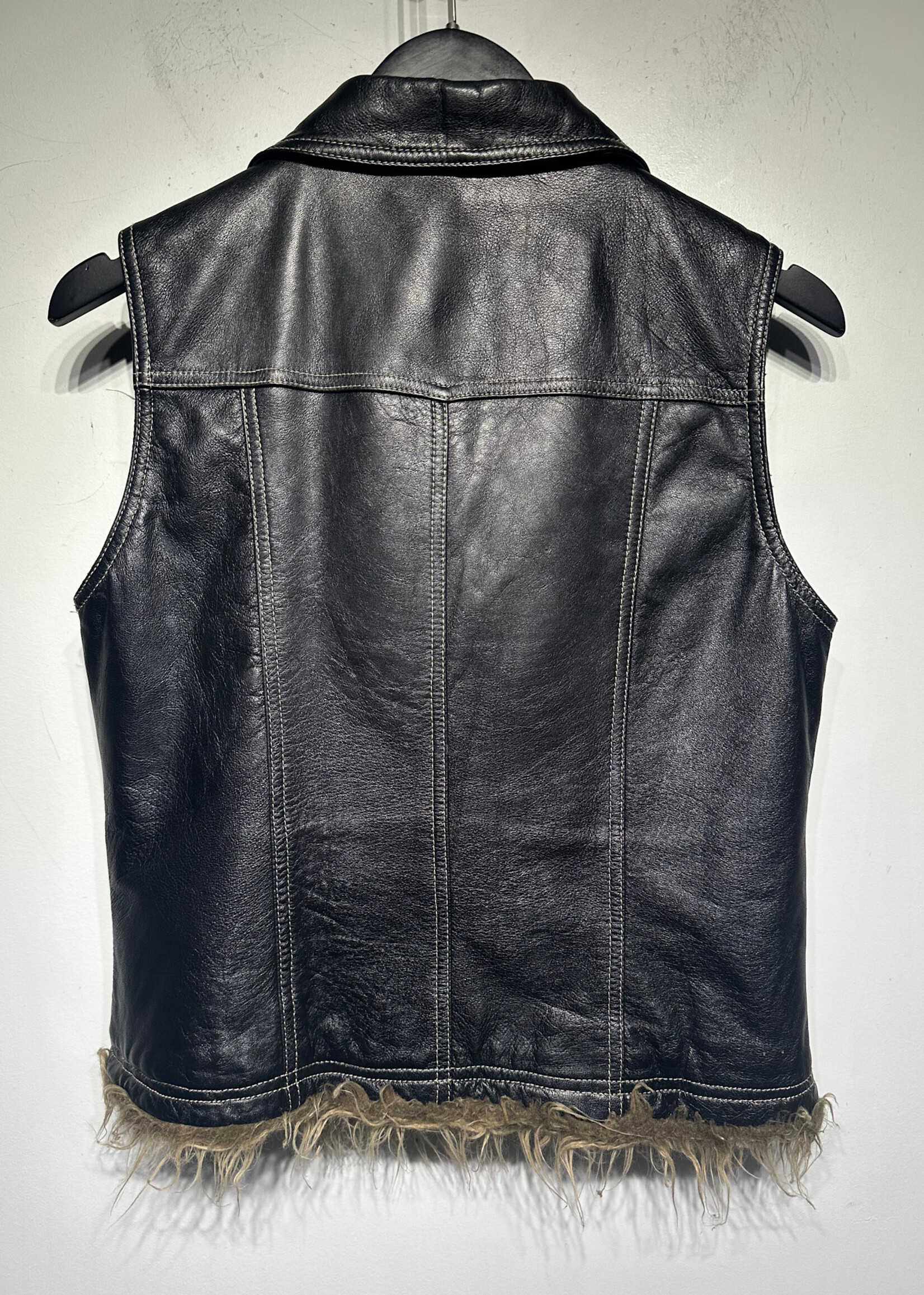 Wilsons Leather Faux Fur Lined Vest M