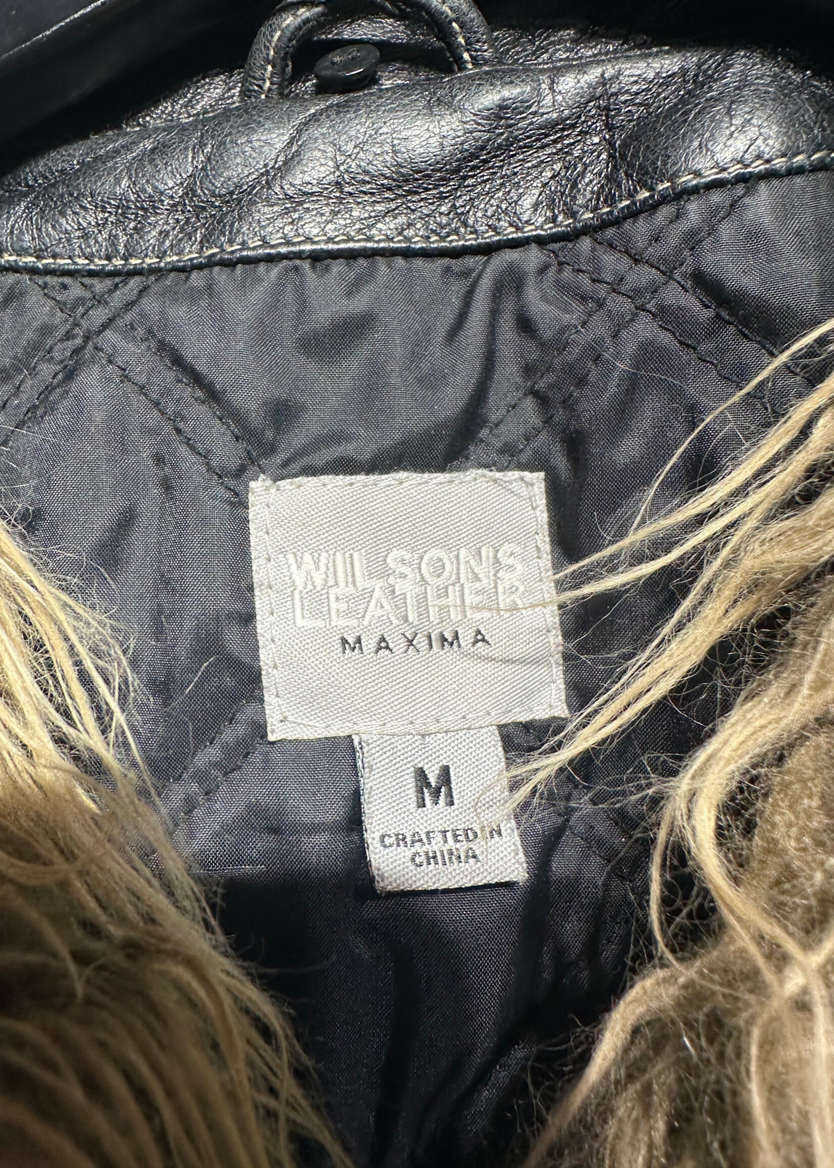 Wilsons Leather Faux Fur Lined Vest M