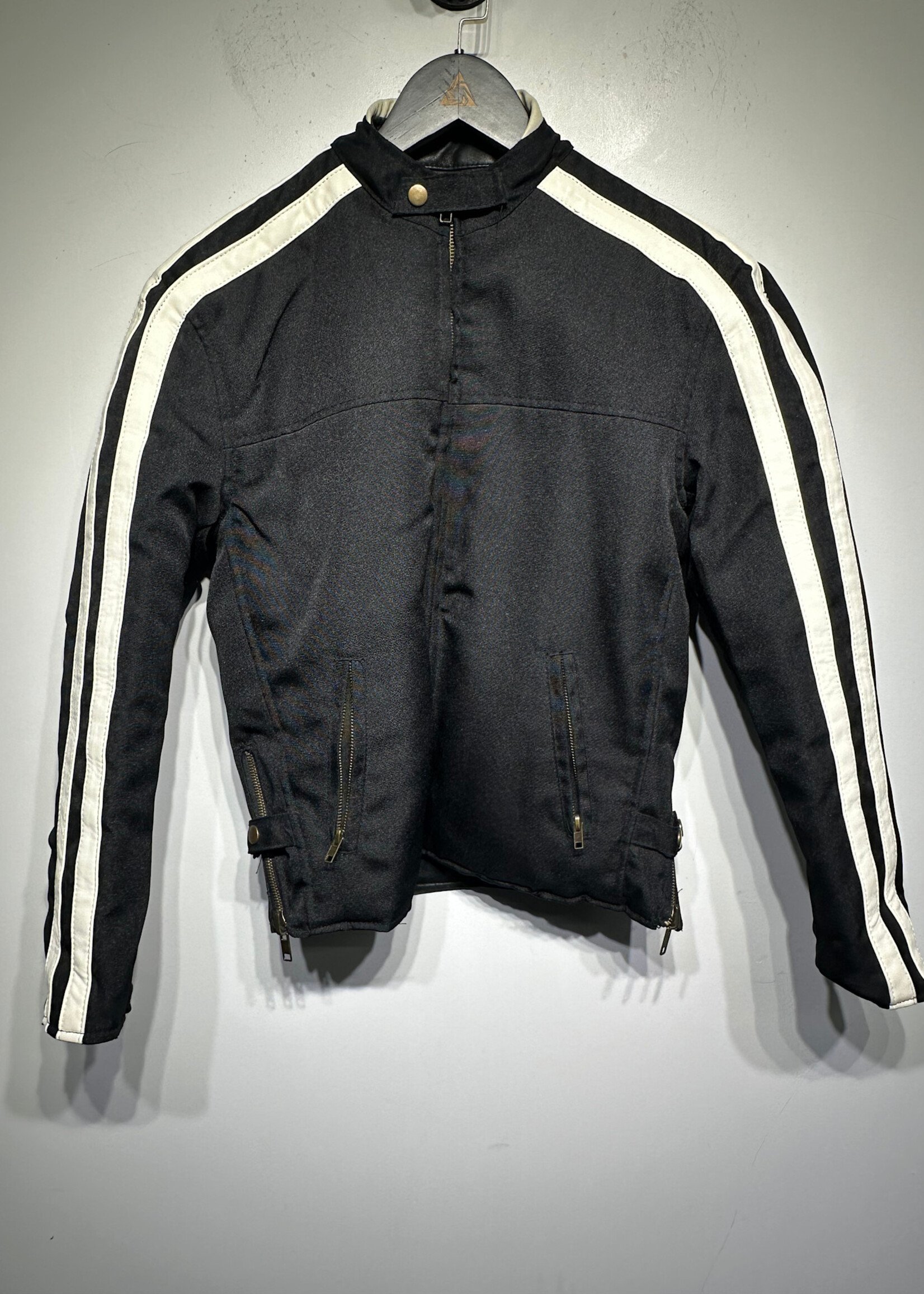 USA Bikers Dream Apparel Pink Stripe Moto Jacket M