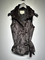 Banana Republic Y2K Green Faux Fur Vest XS