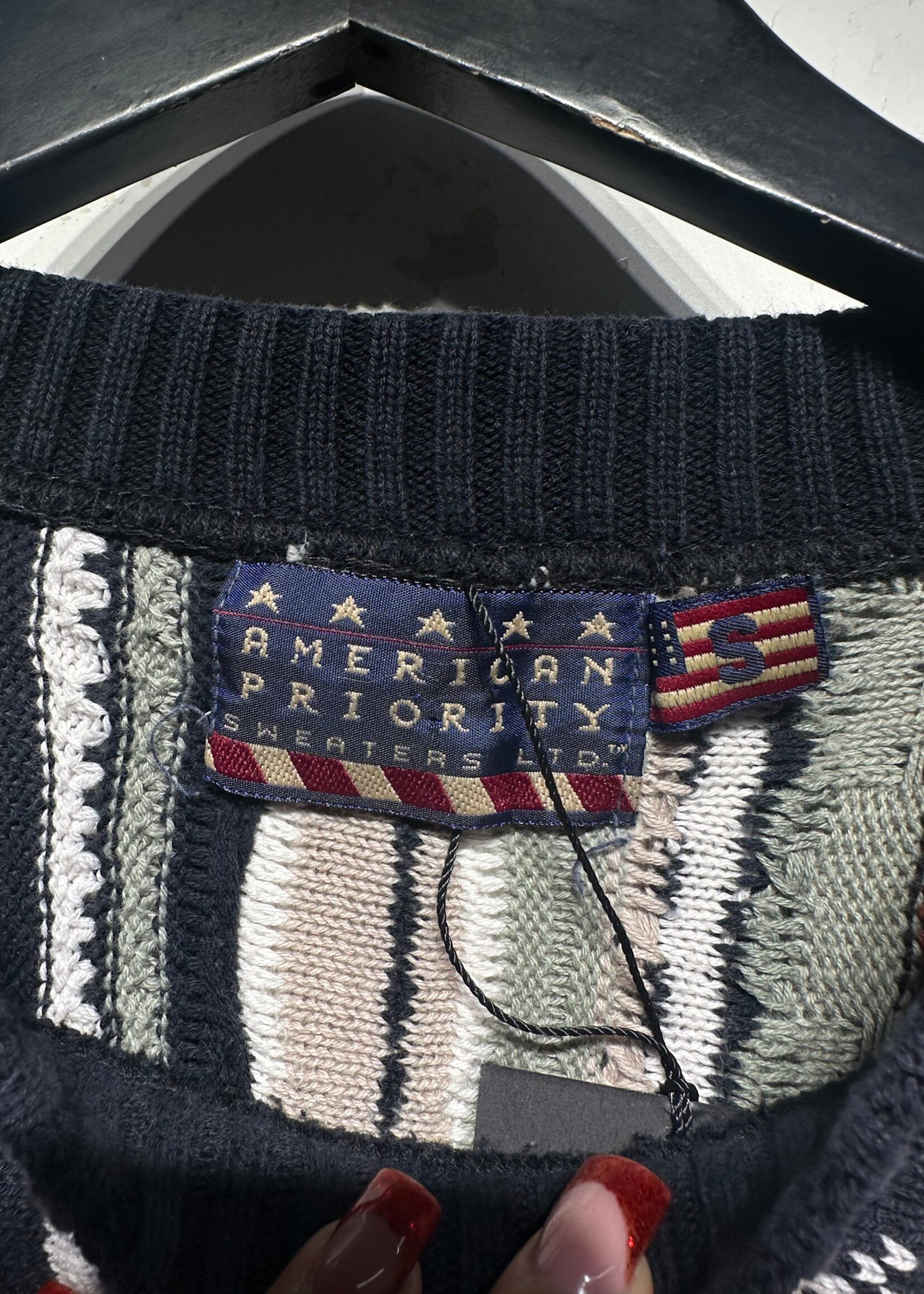 American Priority multi color knit sweater S