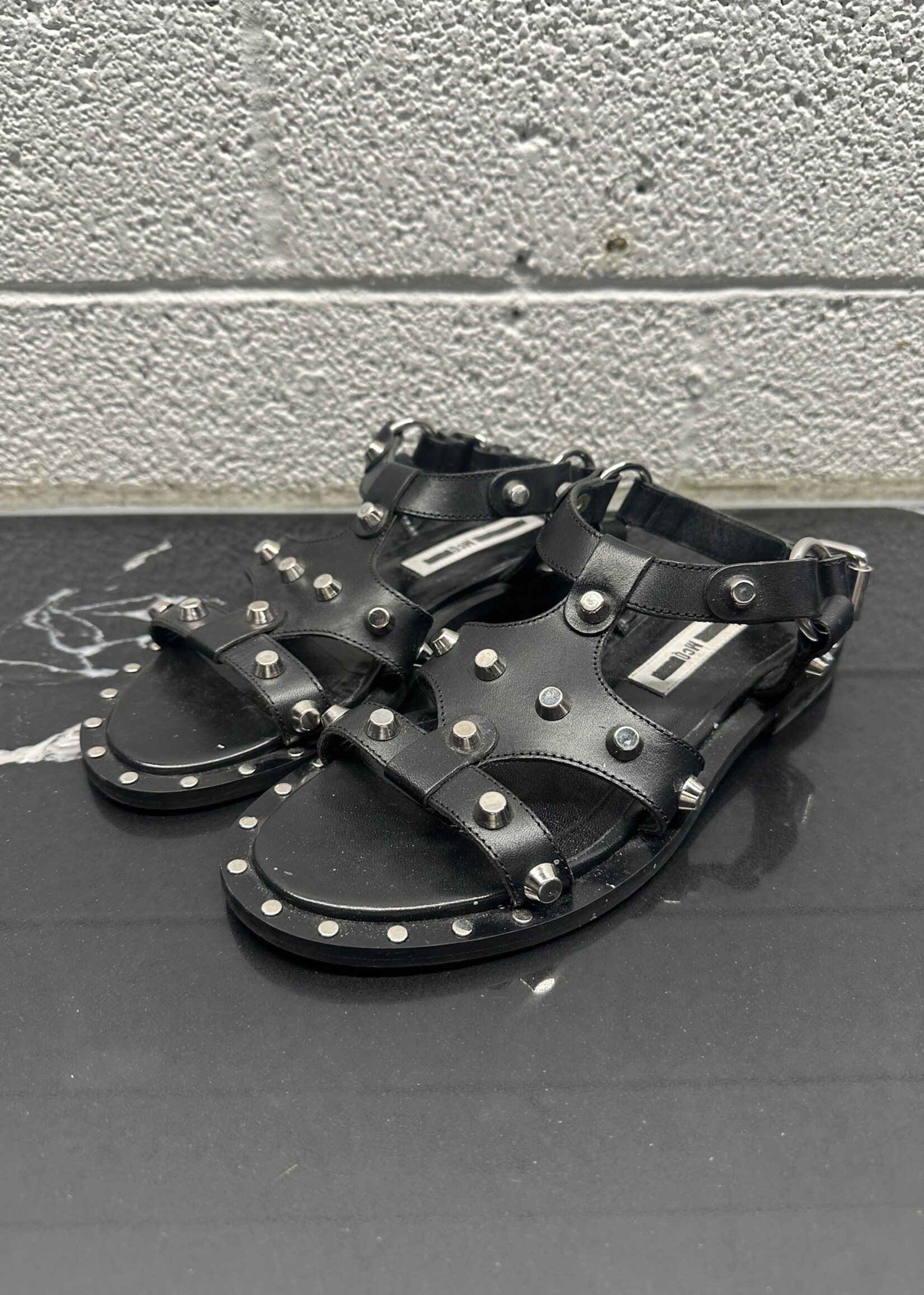 Mcqueen Black Stud Sandals 36/6