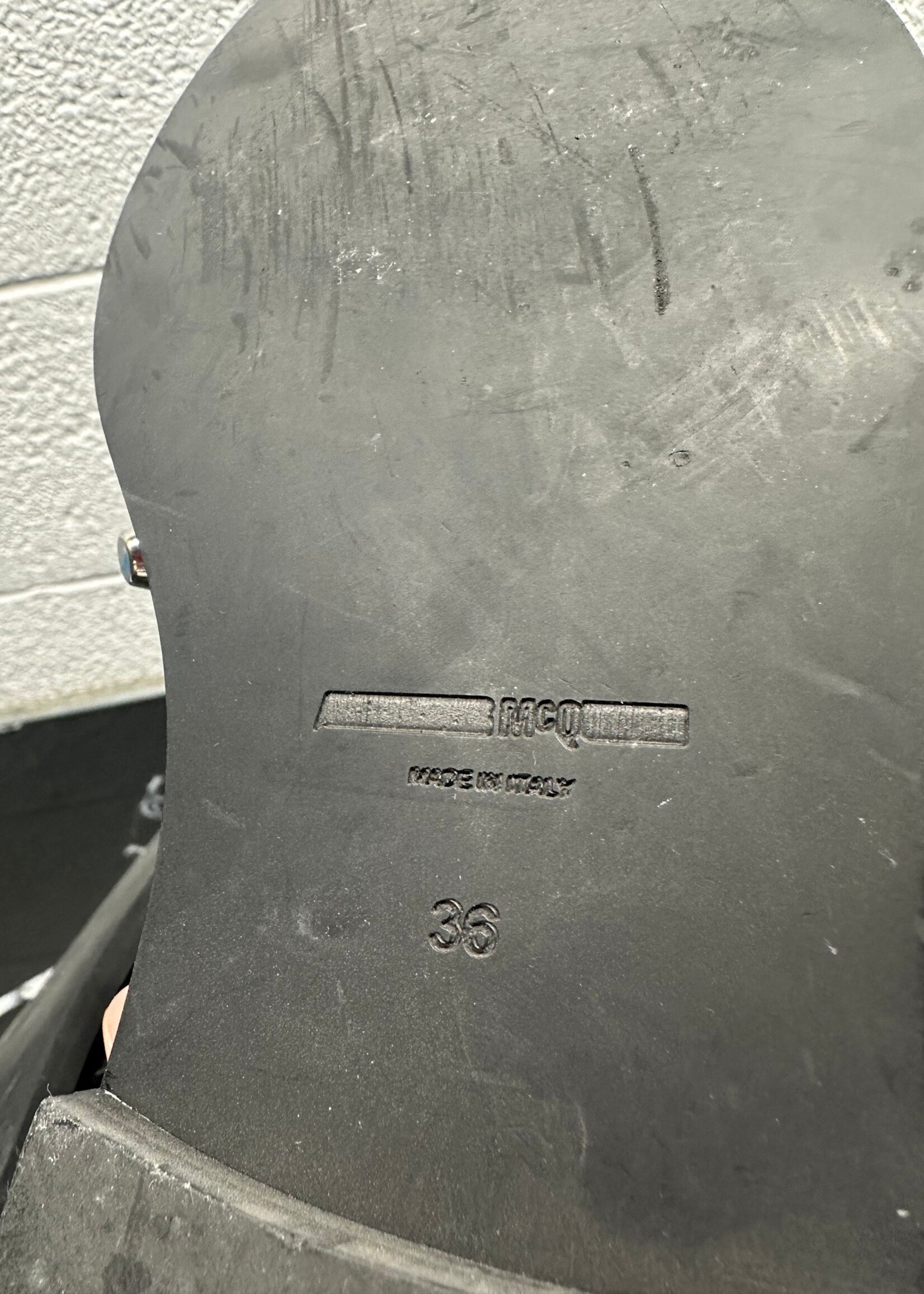 Mcqueen Black Stud Sandals 36/6