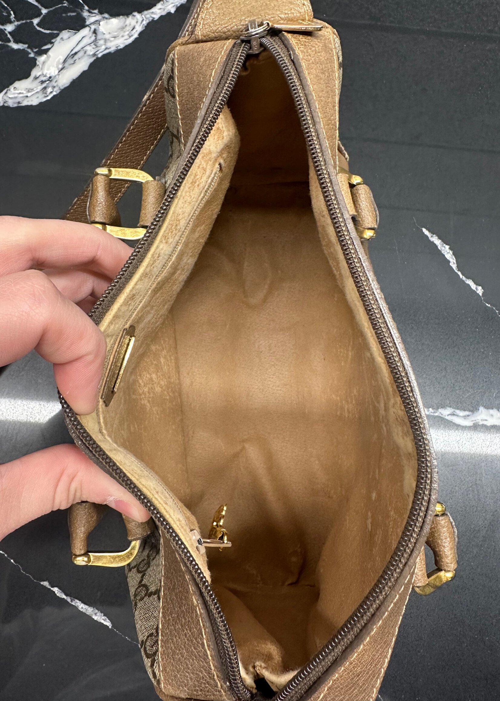 70s Gucci Boston Monogram Bag