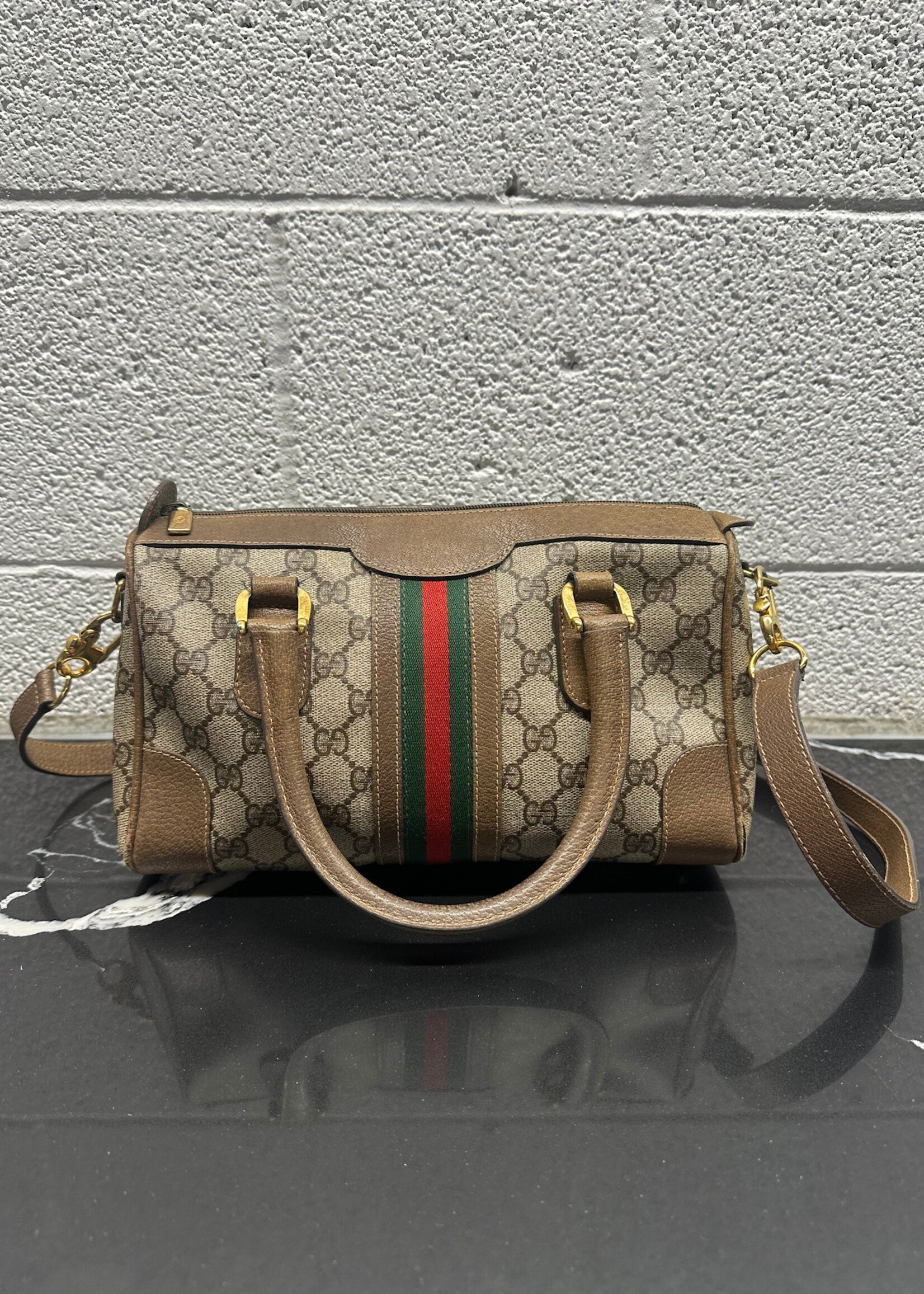 70s Gucci Boston Monogram Bag