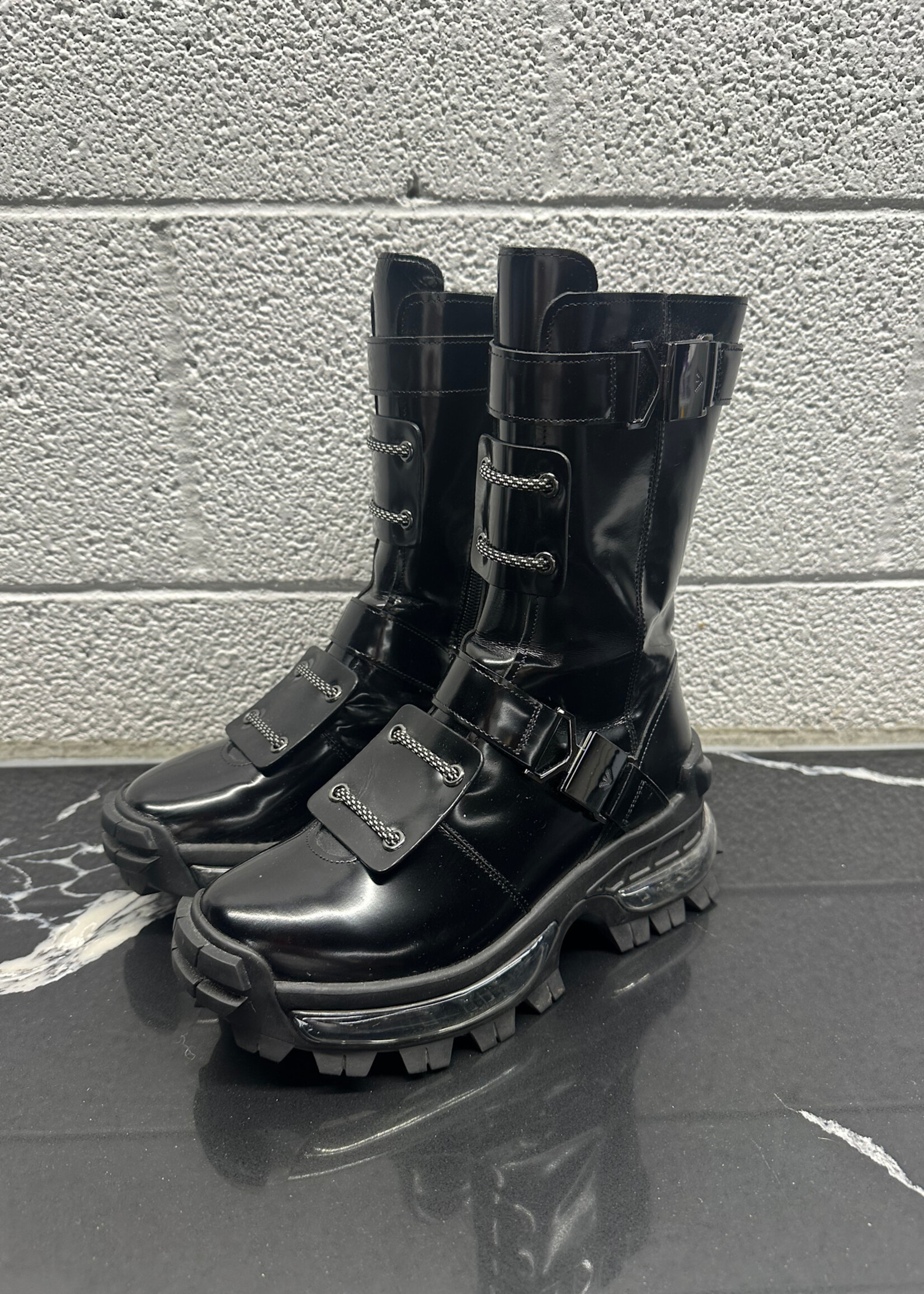 Emporio Armani Black Patent Boots 6