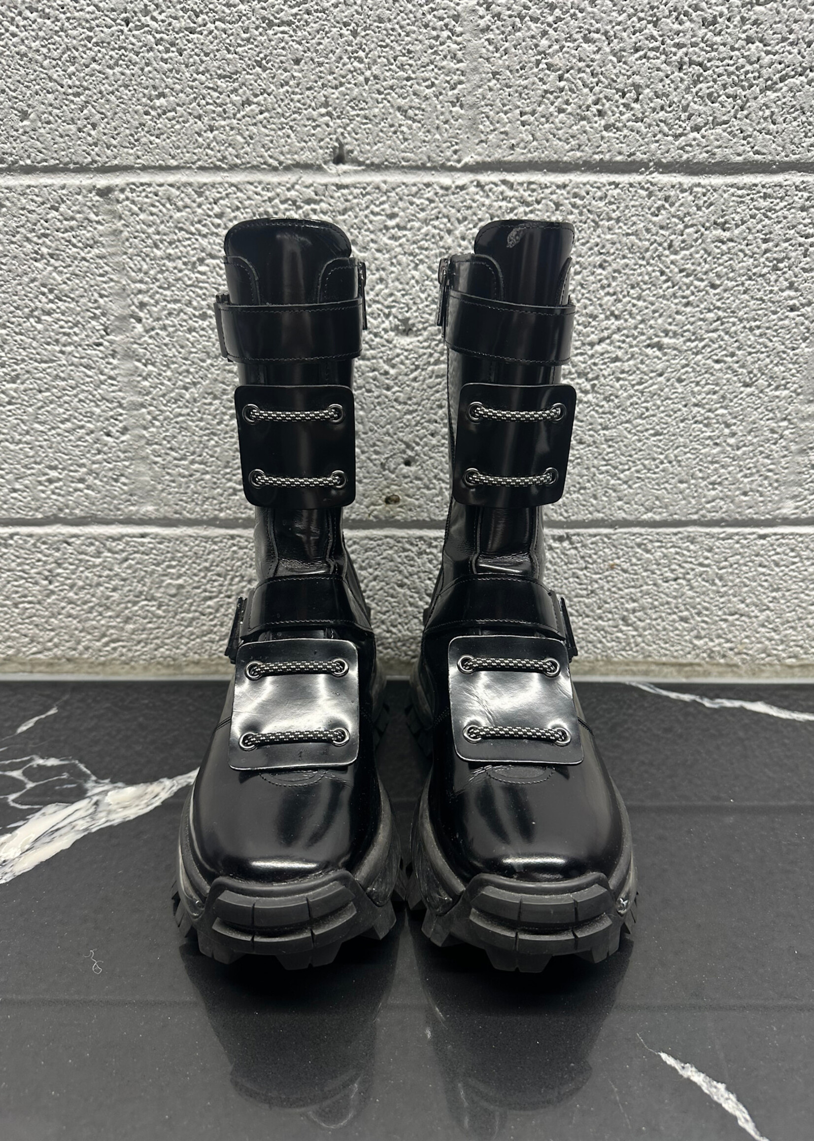 Emporio Armani Black Patent Boots 6