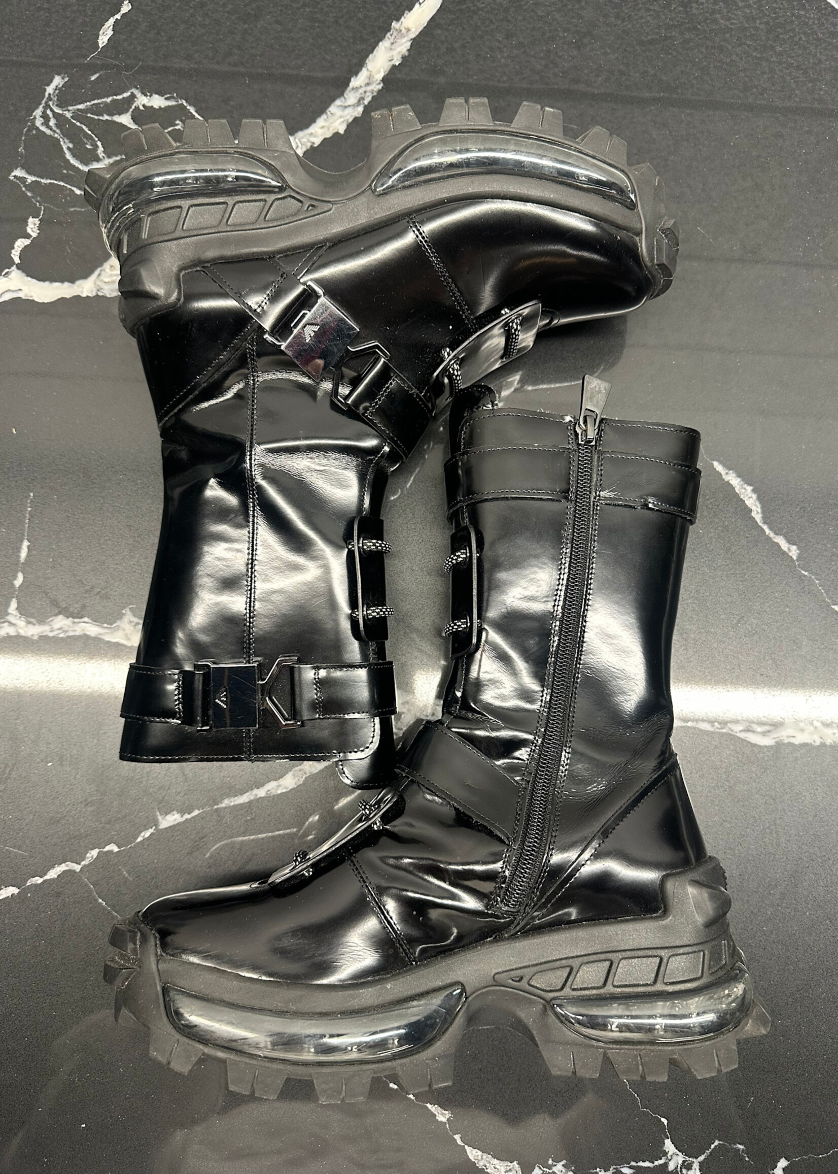Emporio Armani Black Patent Boots 6