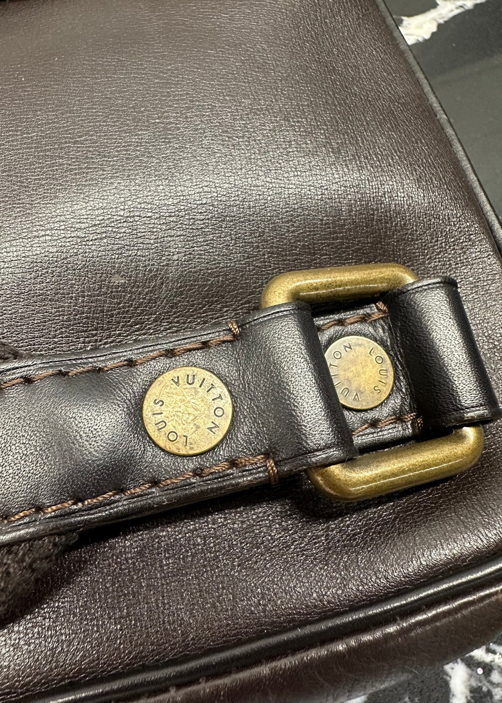 Louis Vuitton Brown Leather Satchel