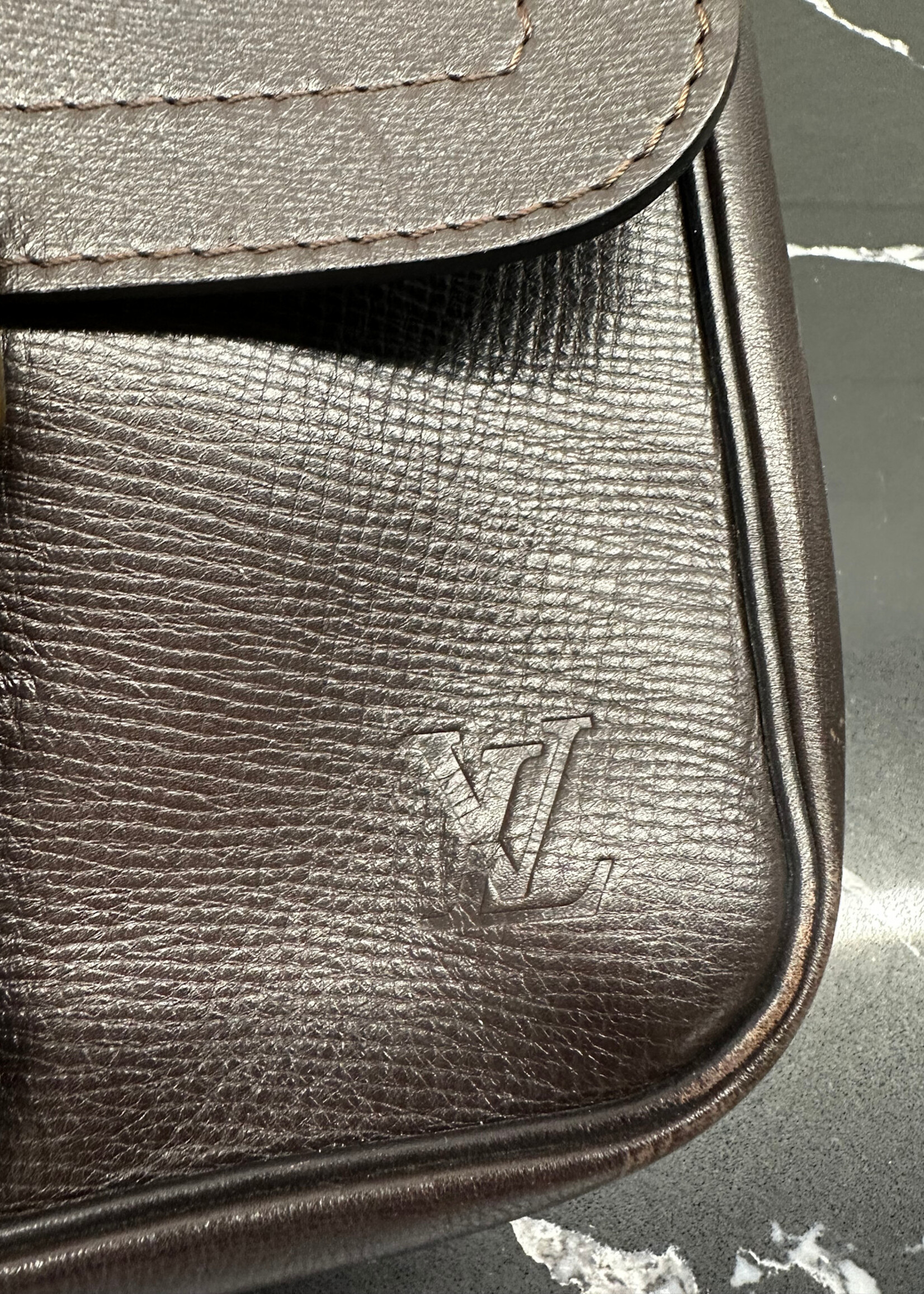 Louis Vuitton Brown Leather Satchel