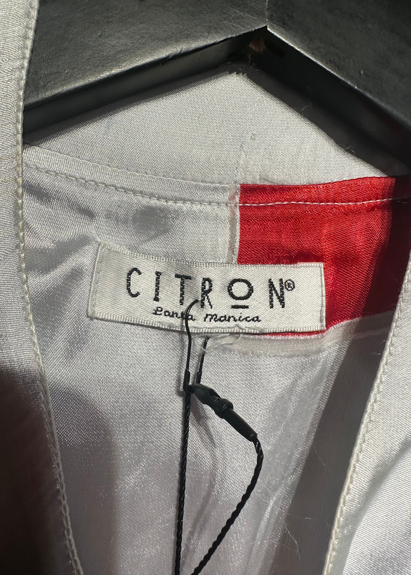 Citron Cherry Blossom Manderin Collar Robe AS IS