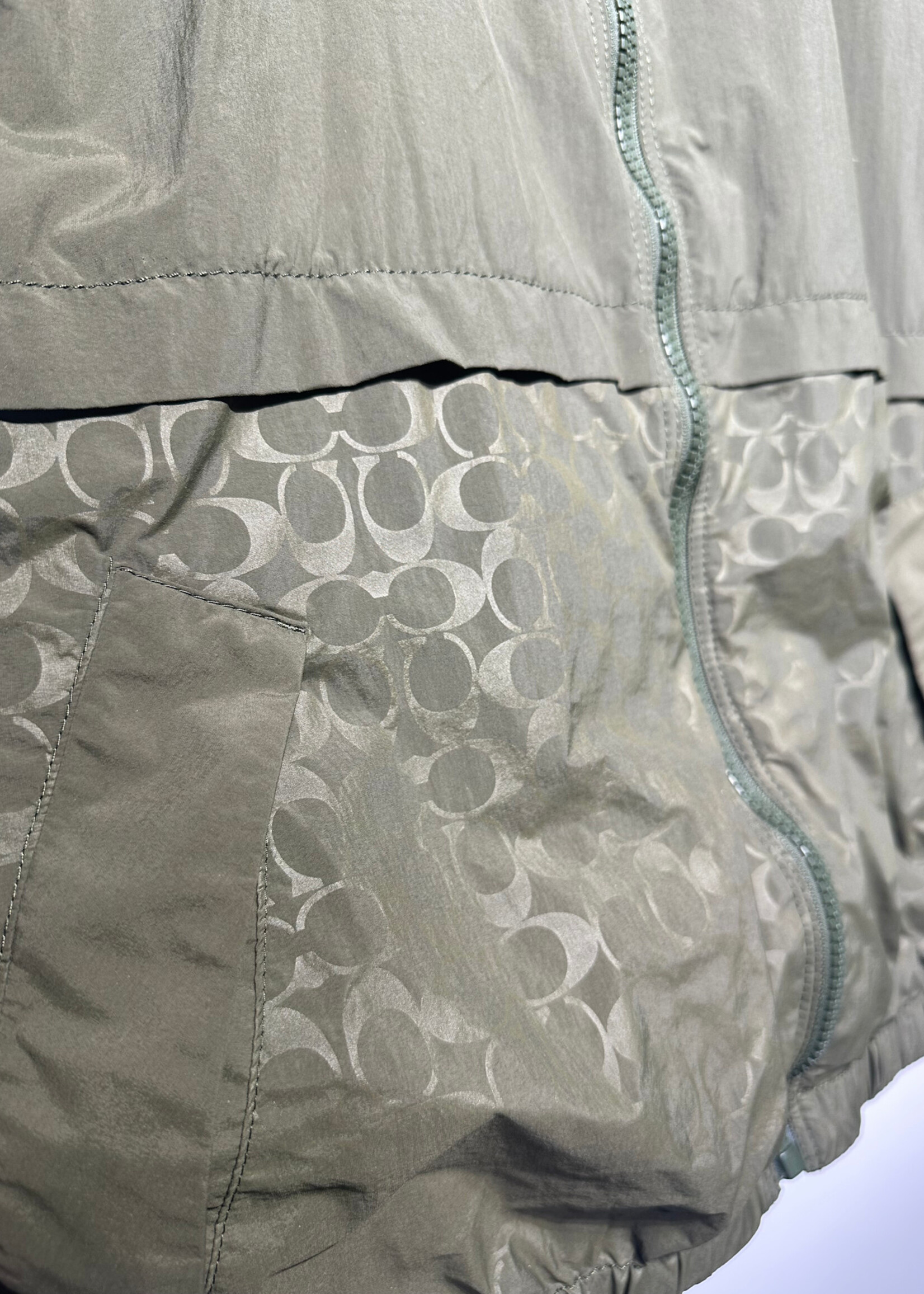 Coach Green Mono Collar Windbreaker L