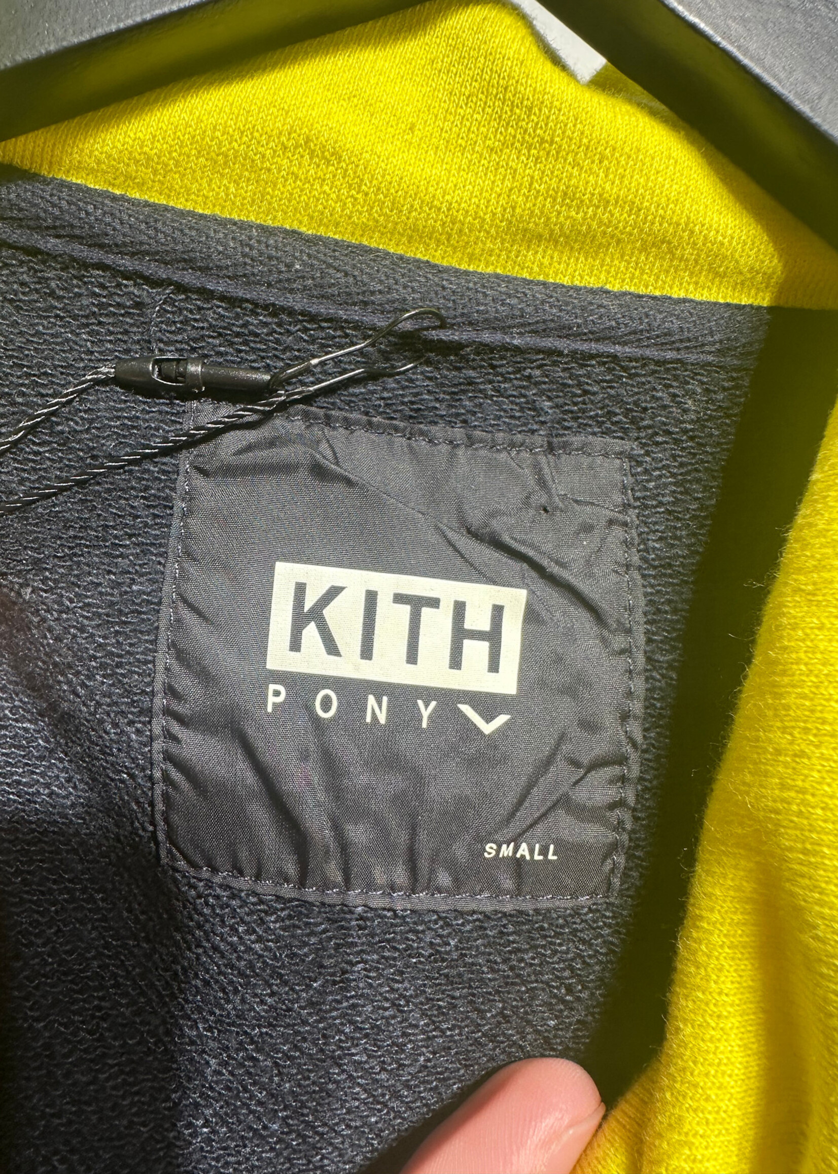 Kith x Pony Yellow Black Hoodie S