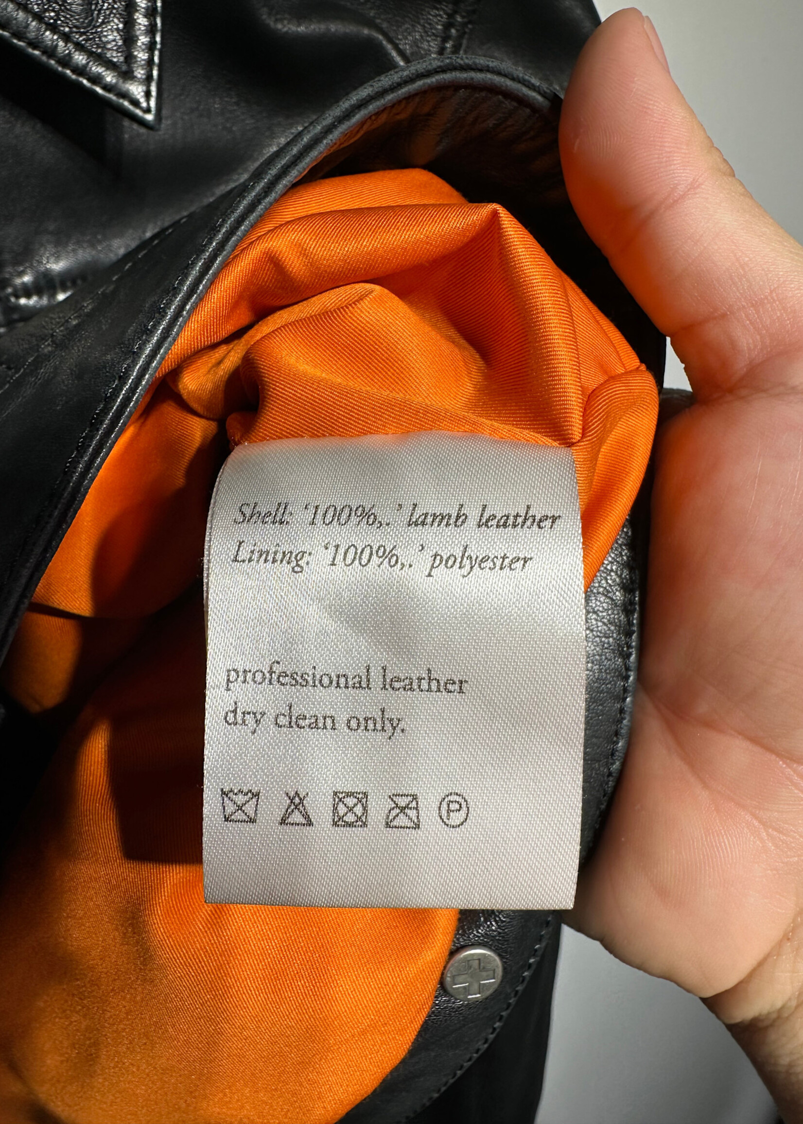 Ksubi Lamb Skin Black Leather Jacket Fem S