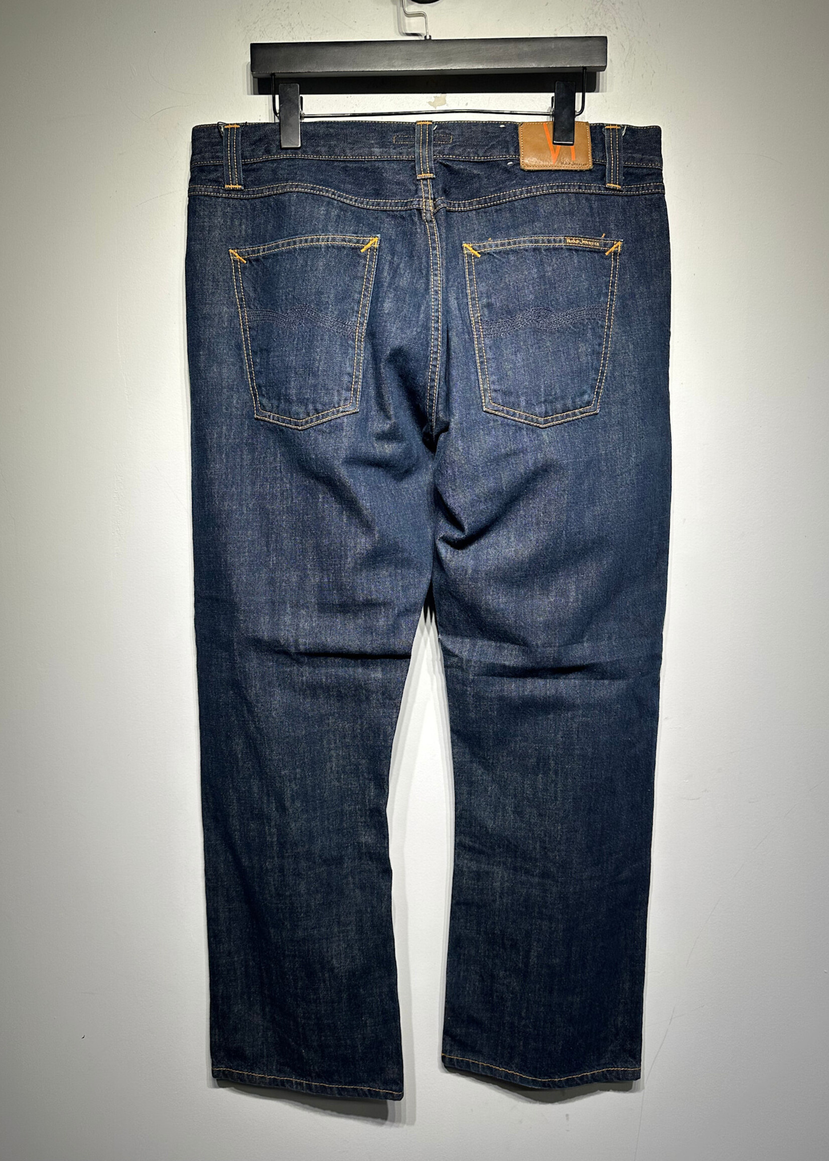 Nudie Jeans Dark Wash Straight Fit Jeans Masc 38