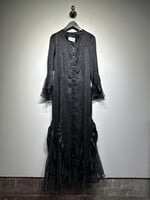 Caramia Black Ruffle Maxi Dress L