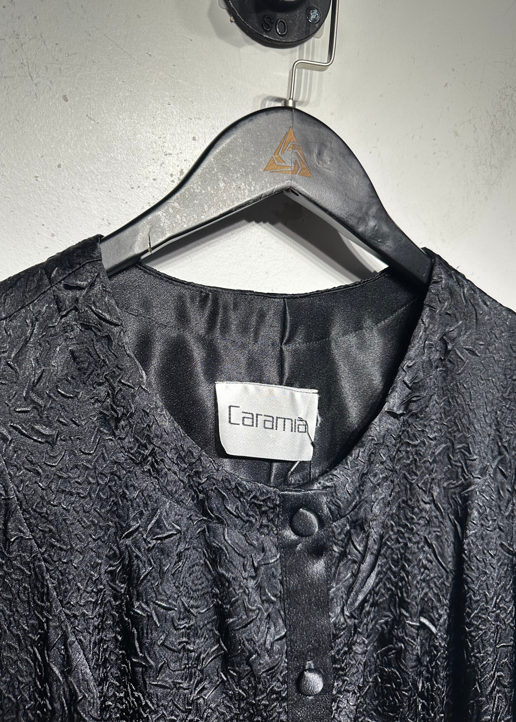 Caramia Black Ruffle Maxi Dress L