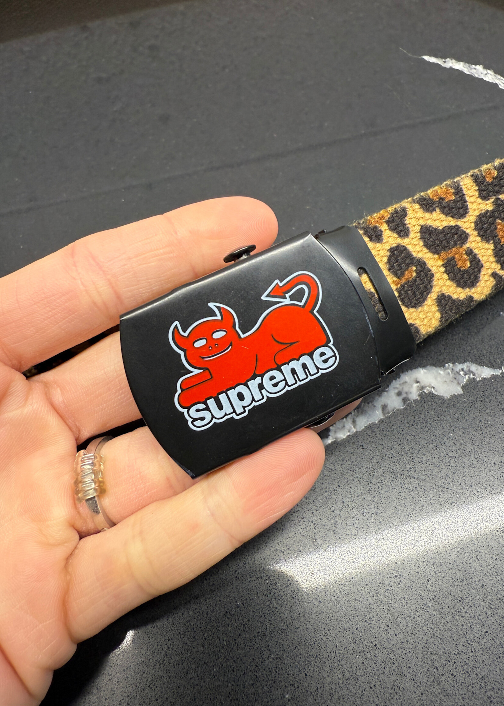 Supreme Toy Machine Cheetah Print Belt