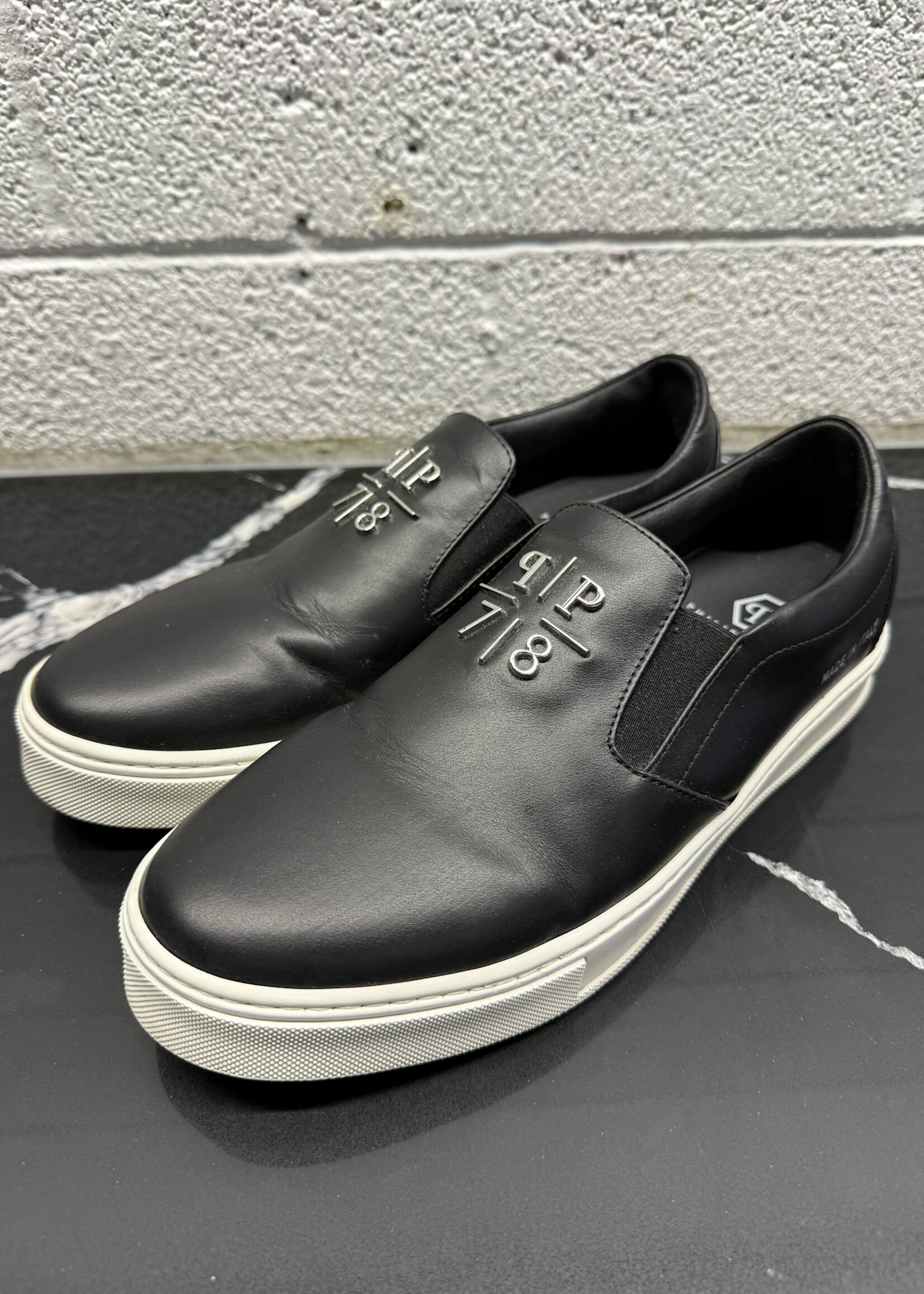 Phillip Plein Black Slip On 40/7.5